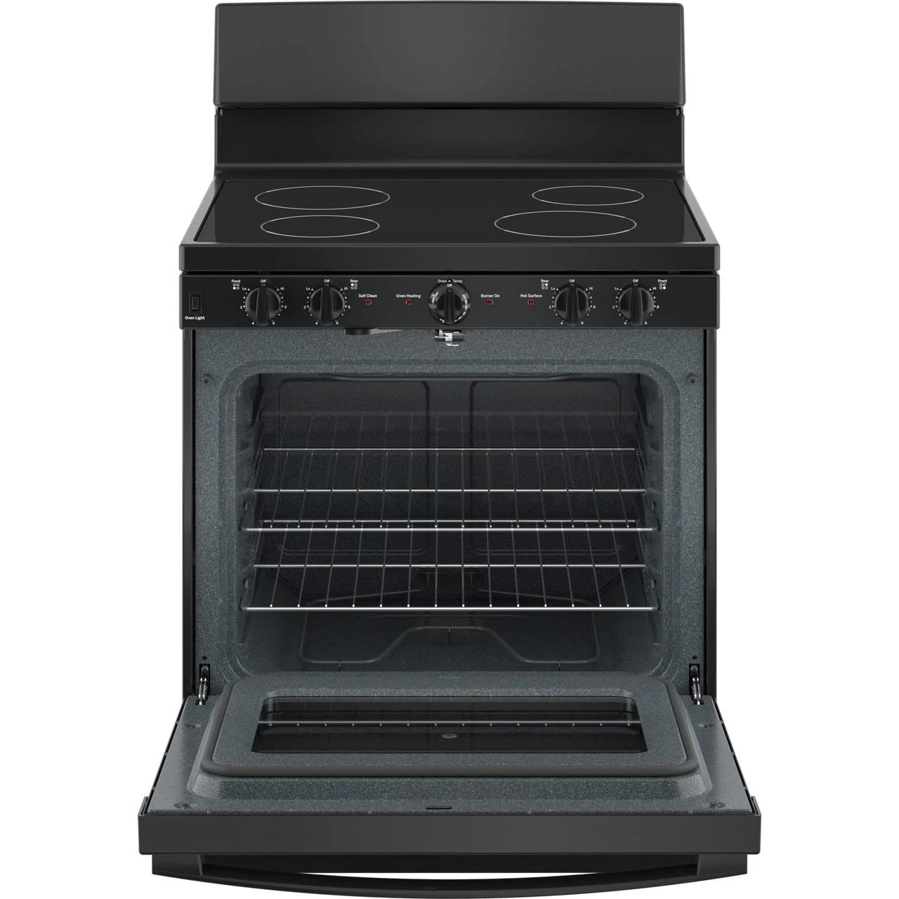 GE 30-inch Freestanding Electric Range with Radiant Smooth Cooktop JB480DTBB - Image 2