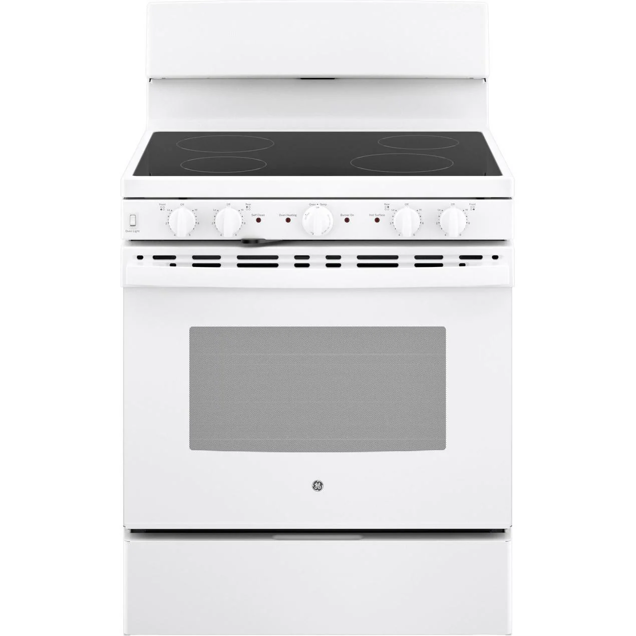 GE 30-inch Freestanding Electric Range with Radiant Smooth Cooktop JB480DTWW - Image 1