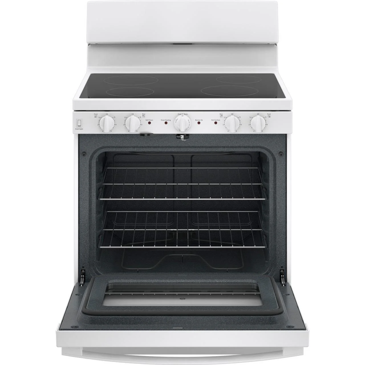 GE 30-inch Freestanding Electric Range with Radiant Smooth Cooktop JB480DTWW - Image 2