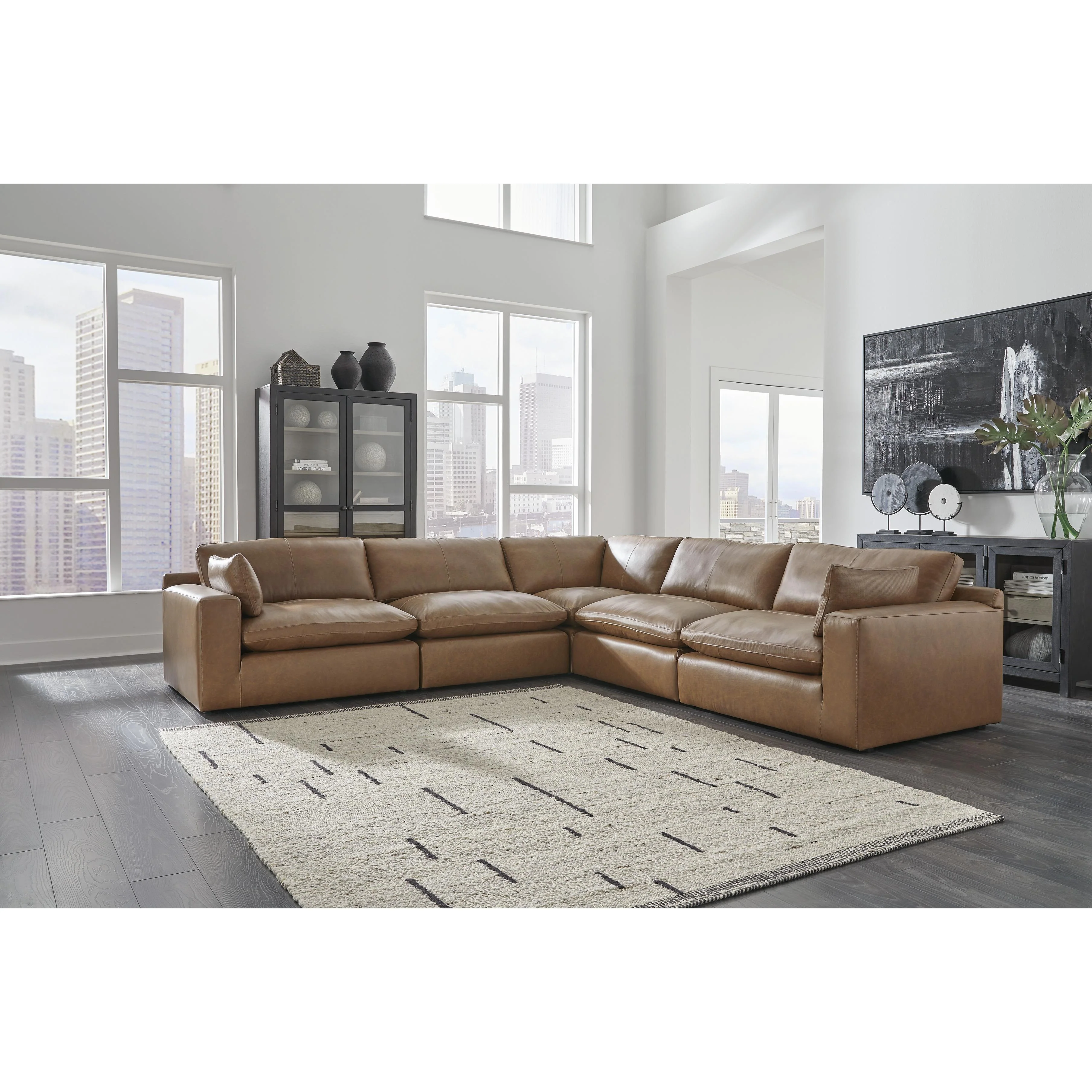 Signature Design by Ashley Emilia 30901S4 5 pc Sectional - Image 2