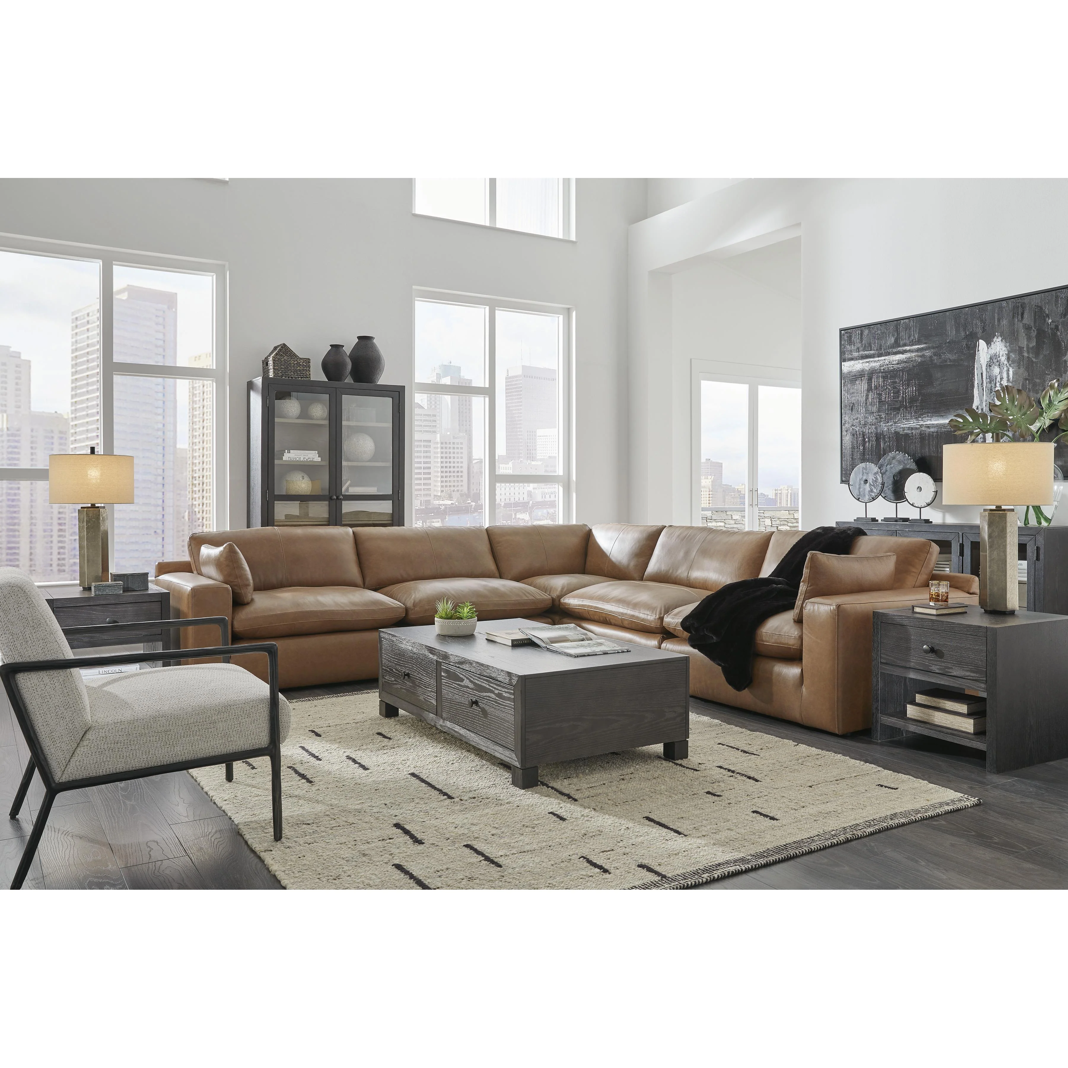 Signature Design by Ashley Emilia 30901S4 5 pc Sectional - Image 3