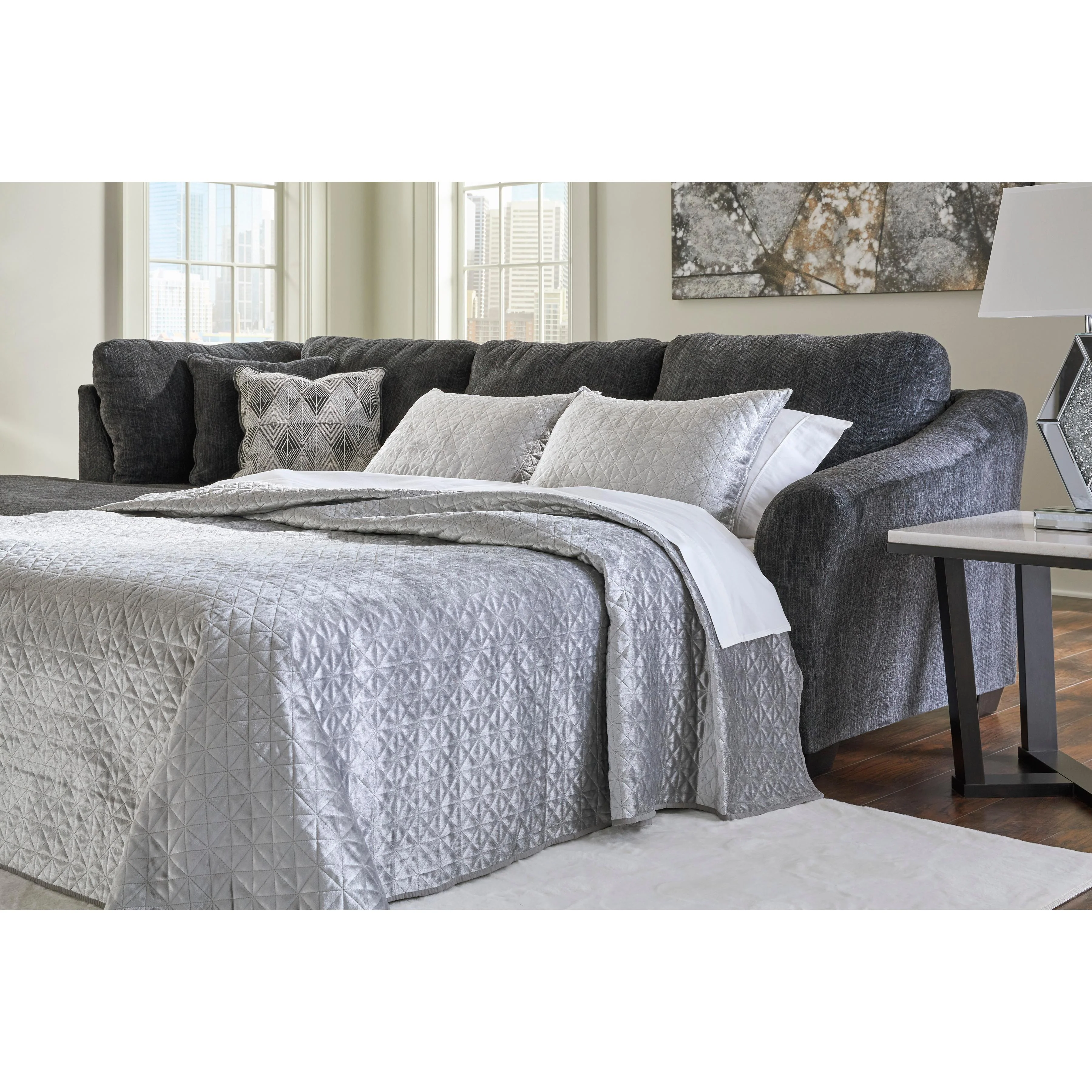 Signature Design by Ashley Biddeford 35504S3 2 pc Sleeper Sectional with Chaise - Image 3