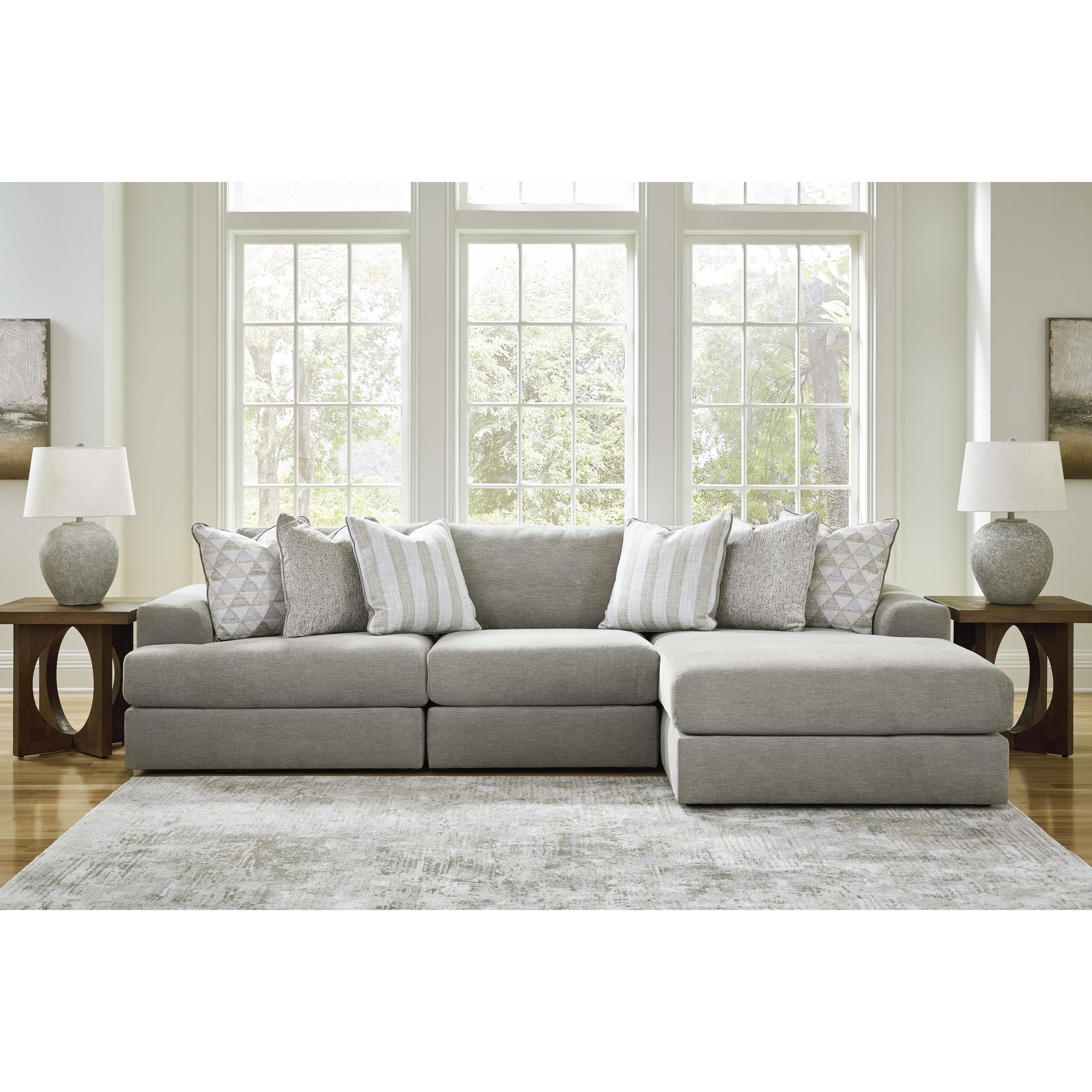 Signature Design by Ashley Avaliyah 58103S4 3 pc Sectional with Chaise - Image 2