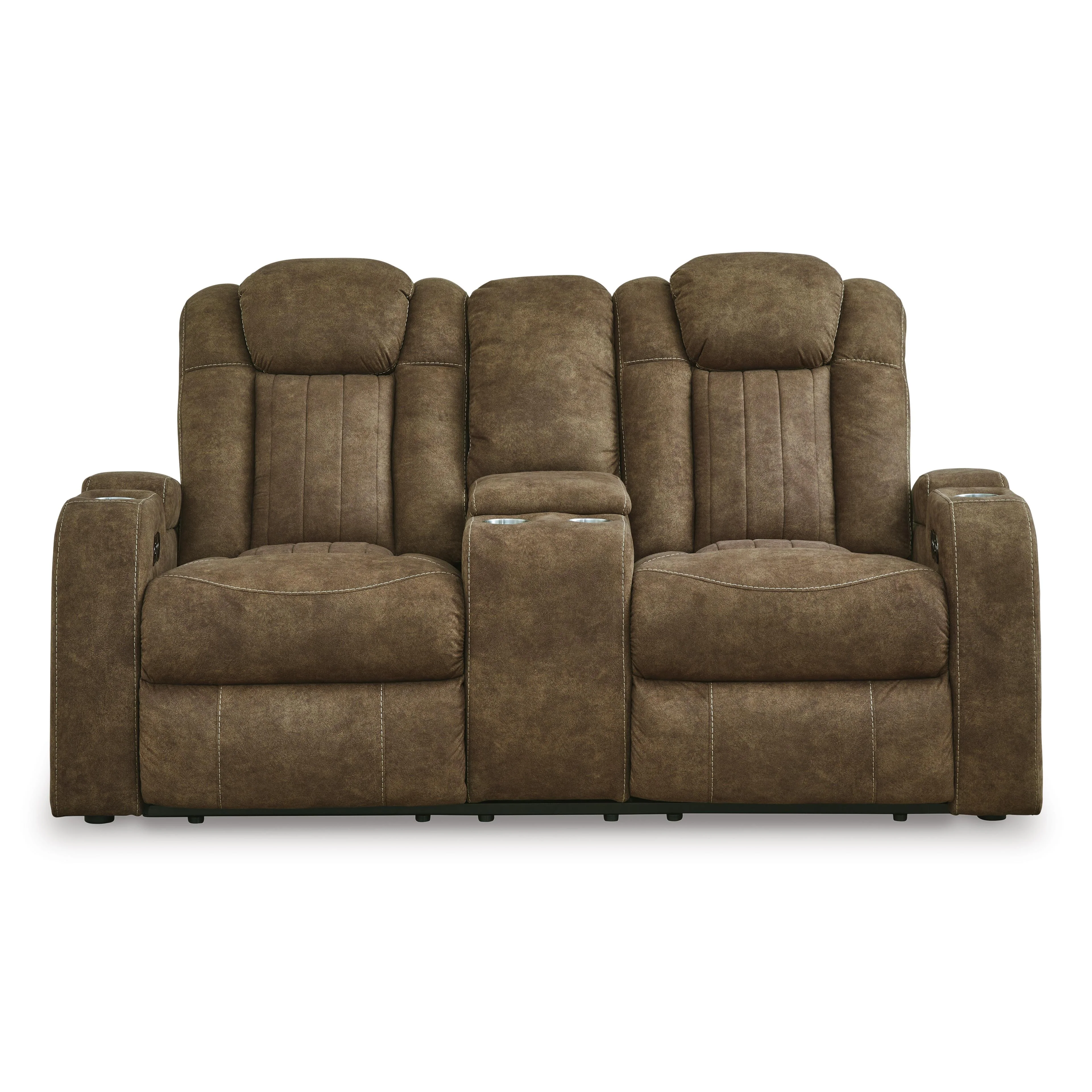 Signature Design by Ashley Wolfridge 6070318 Power Reclining Loveseat with Console and Adjustable Headrest - Image 3