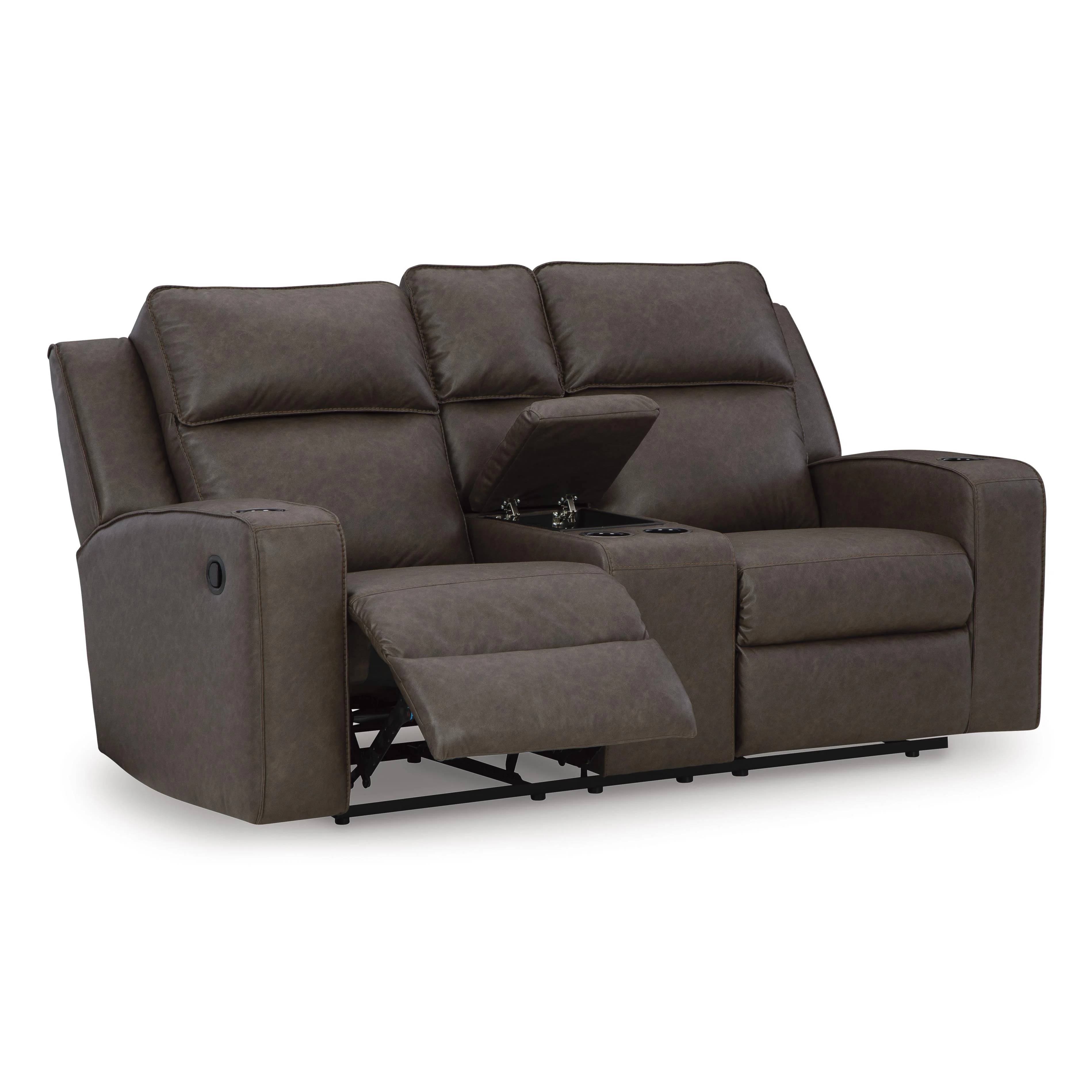 Signature Design by Ashley Lavenhorne 6330694 Double Reclining Loveseat with Console - Image 2