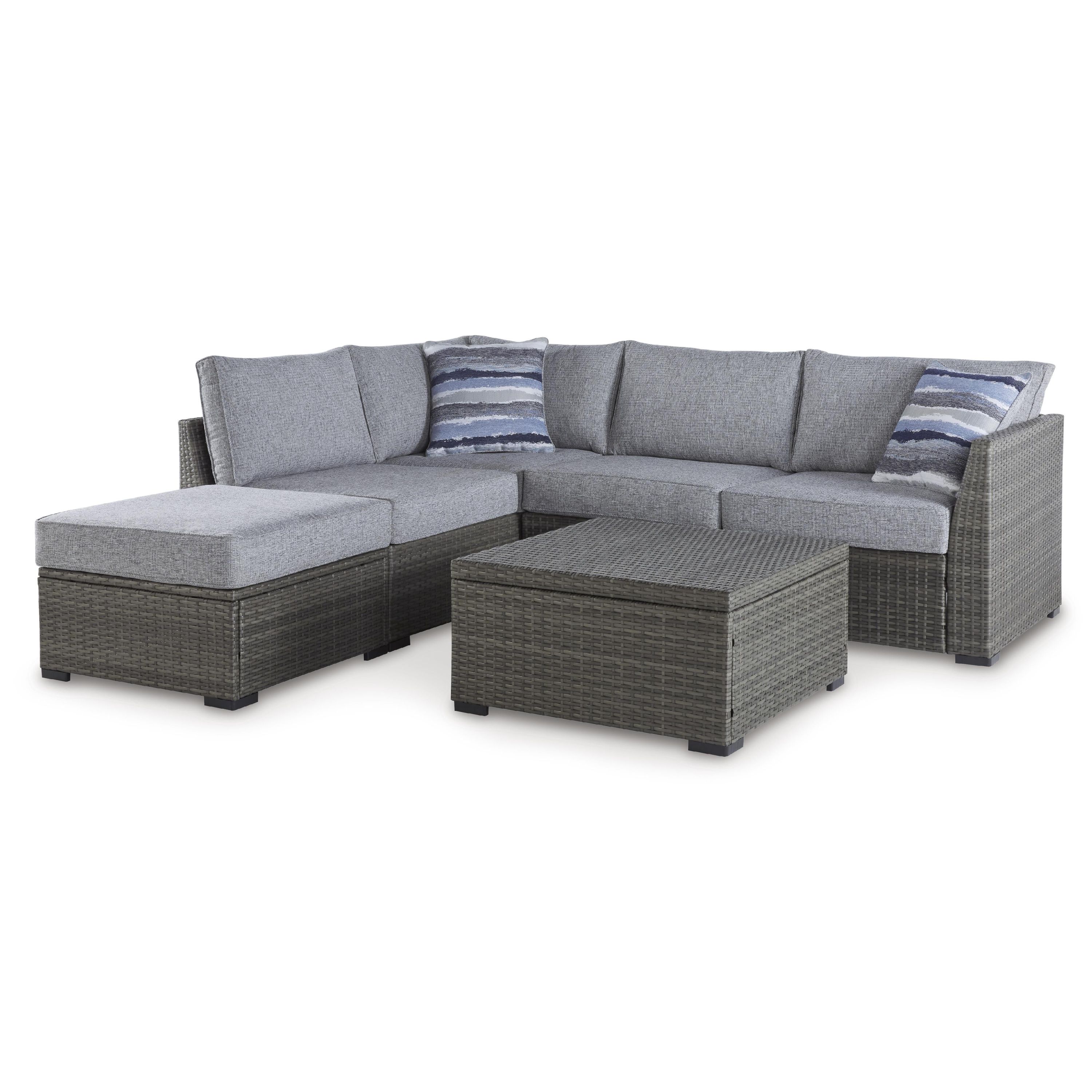 Signature Design by Ashley Petal Road P297-070 Loveseat Sectional/Ottoman/Table Set - Image 1