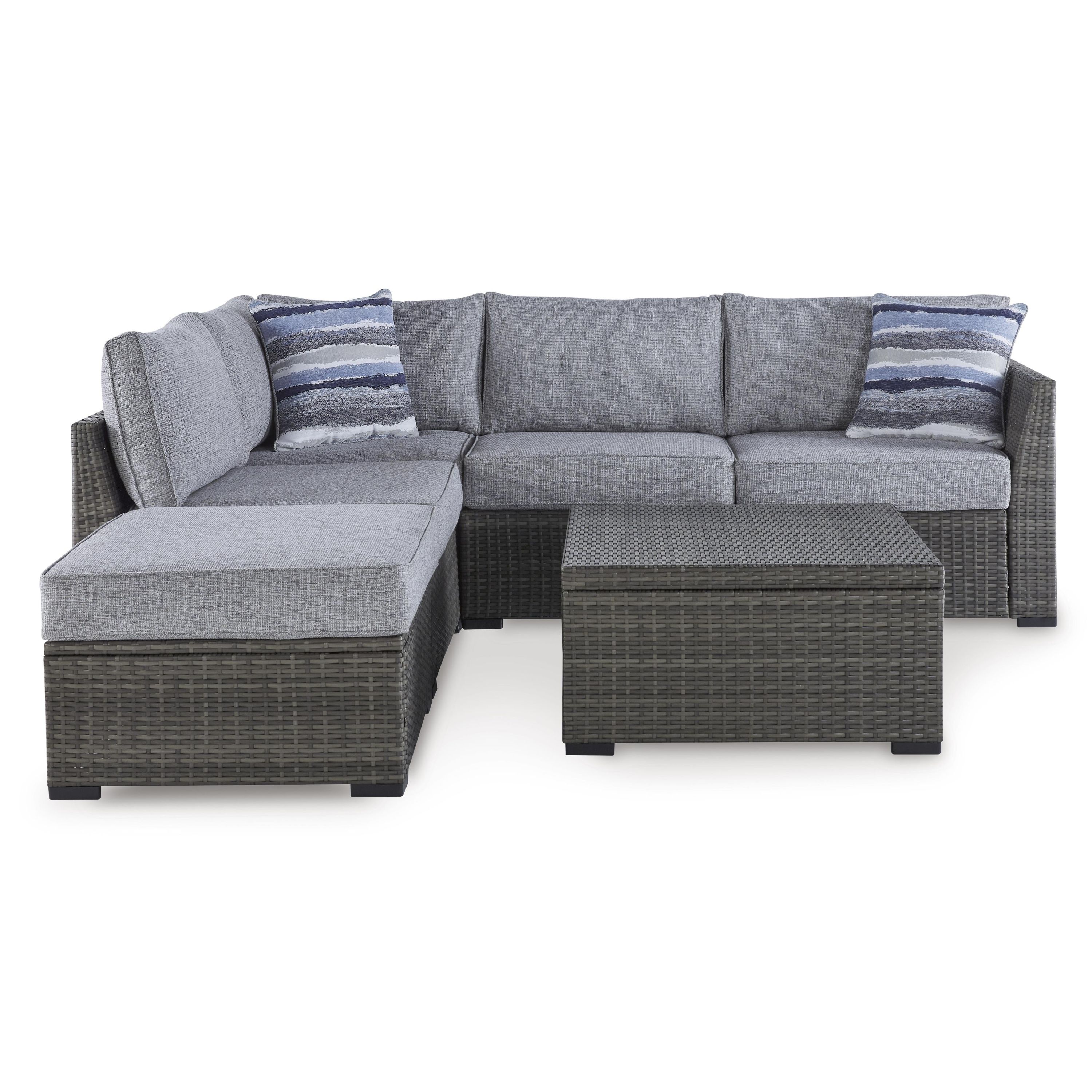 Signature Design by Ashley Petal Road P297-070 Loveseat Sectional/Ottoman/Table Set - Image 2