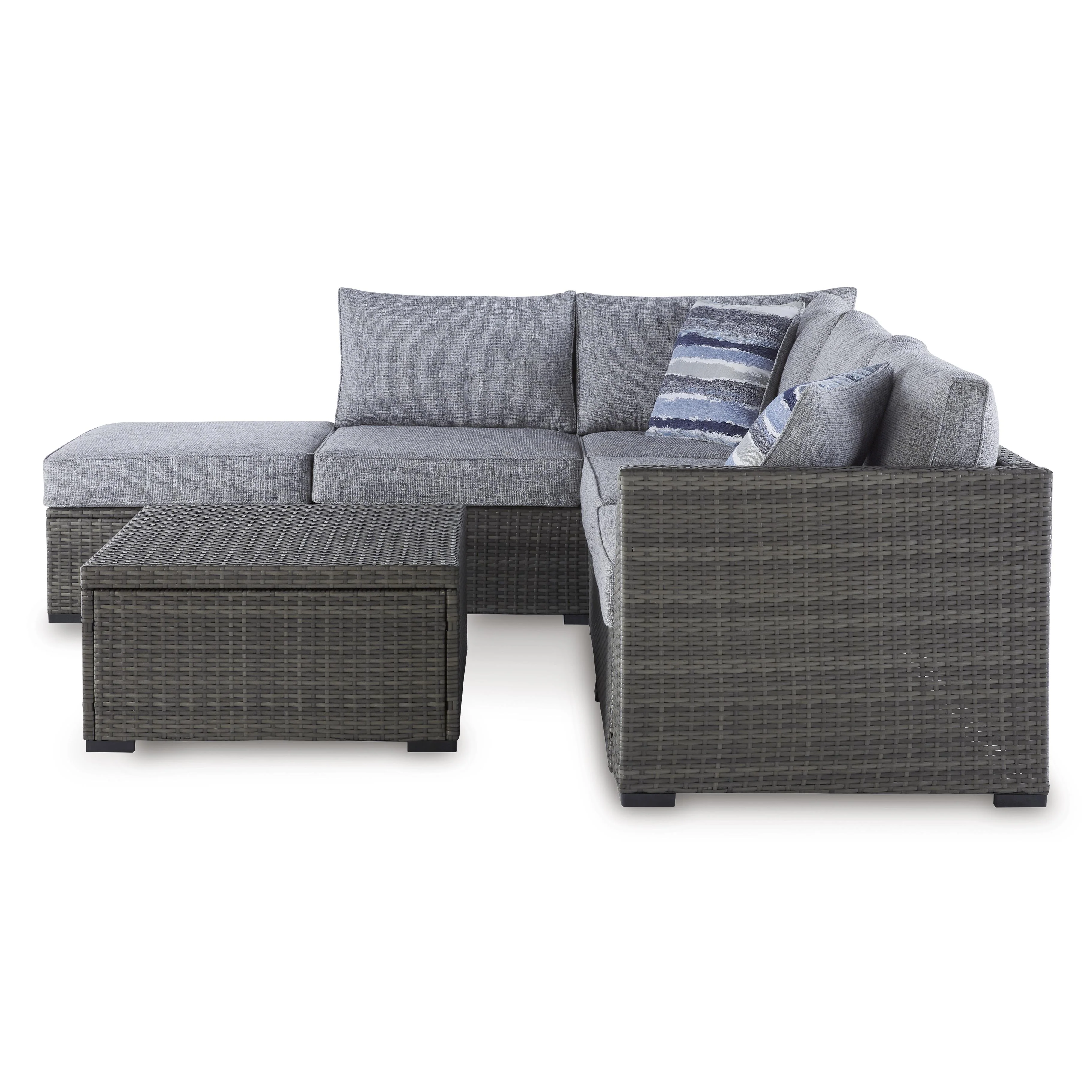 Signature Design by Ashley Petal Road P297-070 Loveseat Sectional/Ottoman/Table Set - Image 3