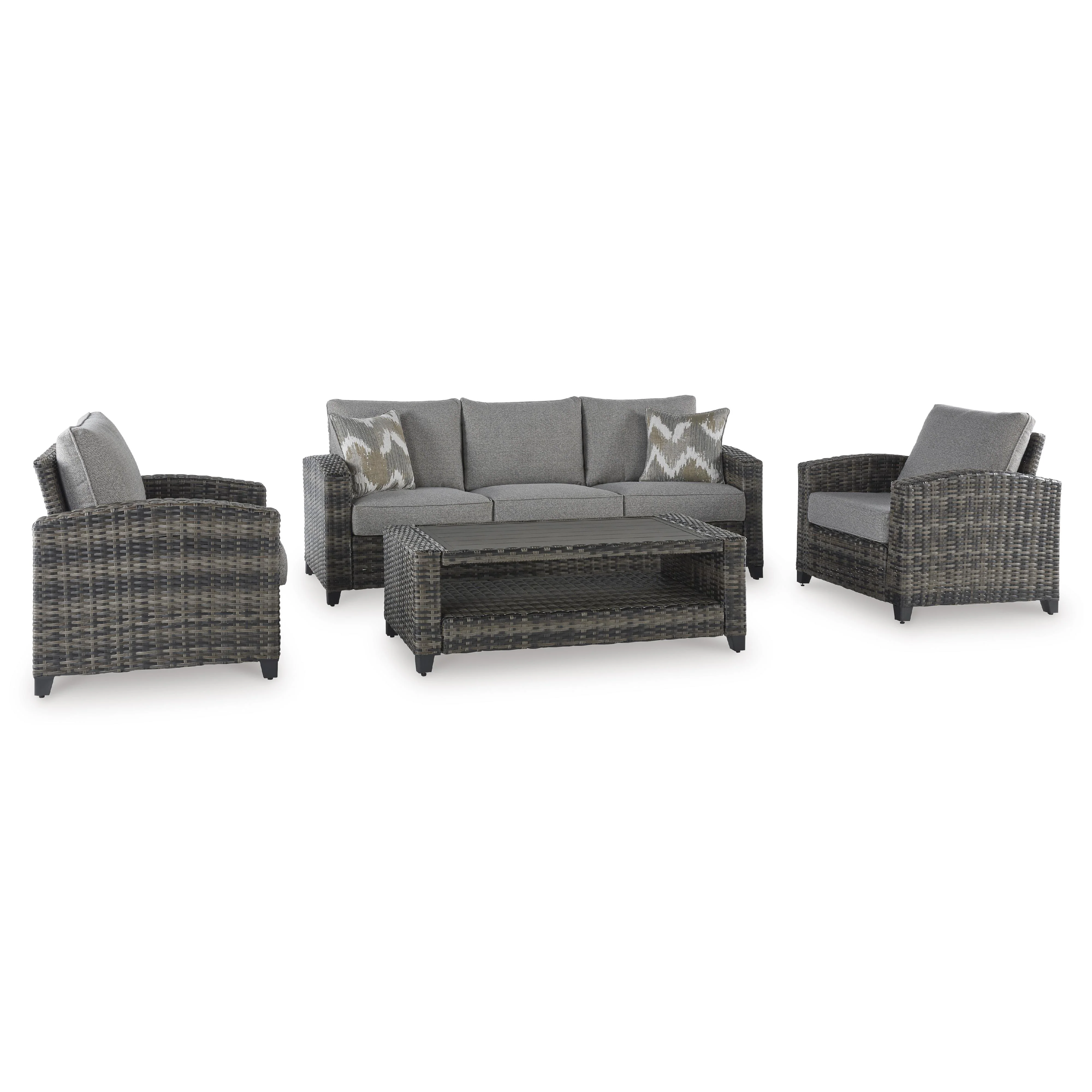 Signature Design by Ashley Oasis Court P335-081 Sofa/Chairs/Table Set - Image 1