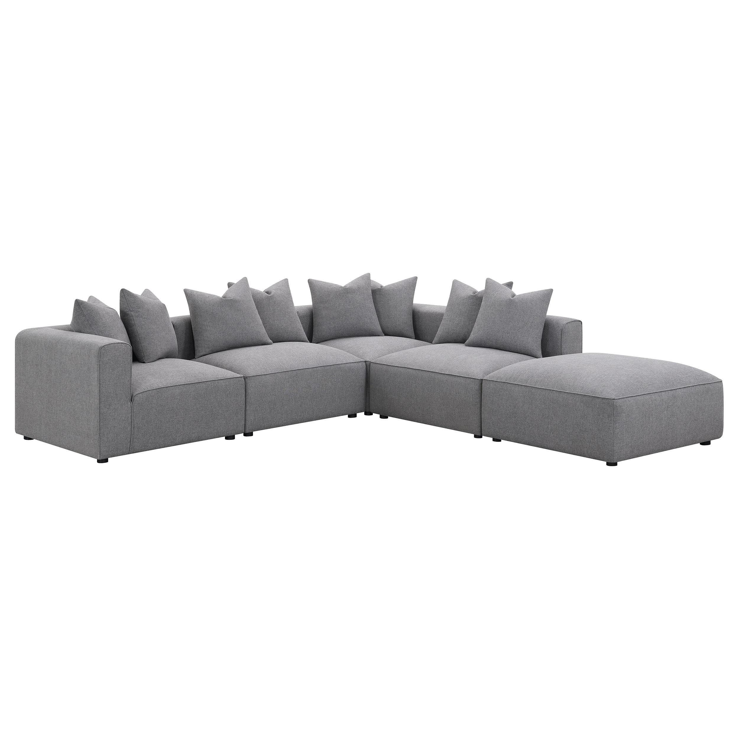 Coaster Furniture Jennifer 551596 Square Upholstered Ottoman - Grey - Image 3