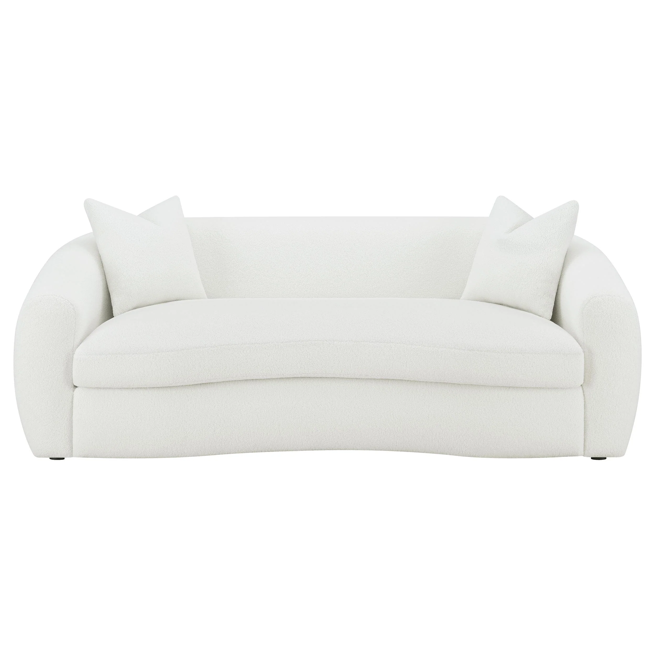 Coaster Furniture Isabella 509871 Faux Sheepskin Upholstered Sofa - Natural - Image 2