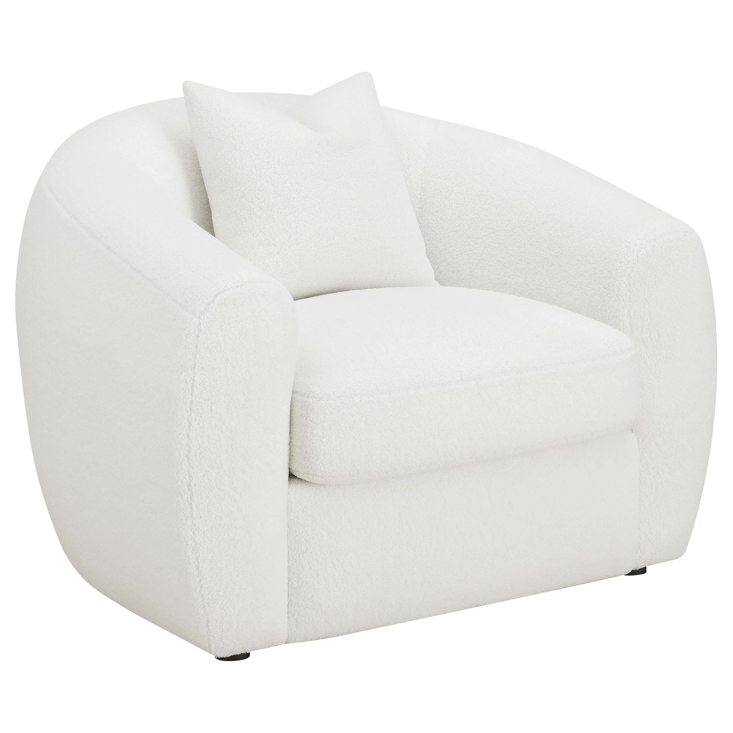 Coaster Furniture Isabella 509873 Faux Sheepskin Upholstered Accent Chair – Natural