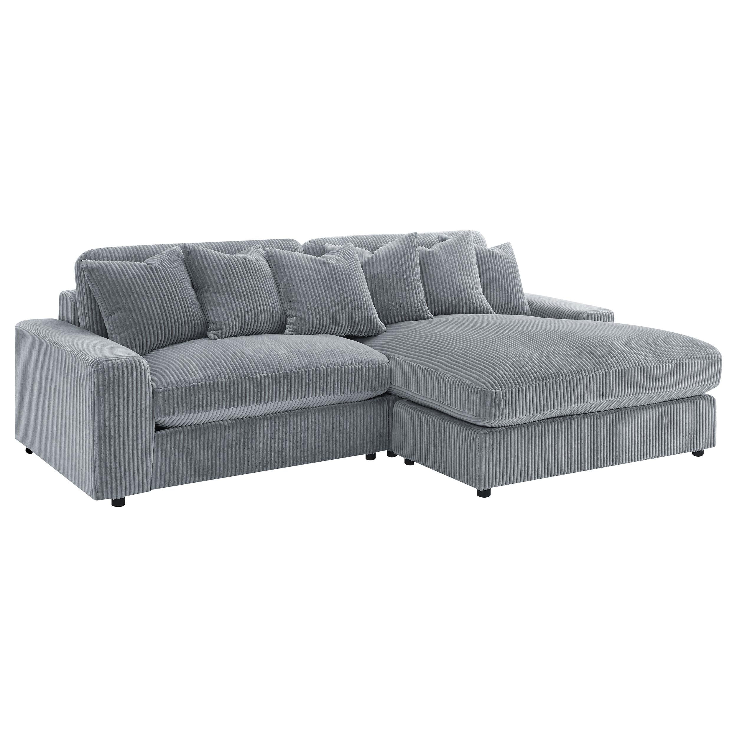 Coaster Furniture Blaine 509900 Upholstered Reversible Chaise Sectional Sofa - Fog - Image 1