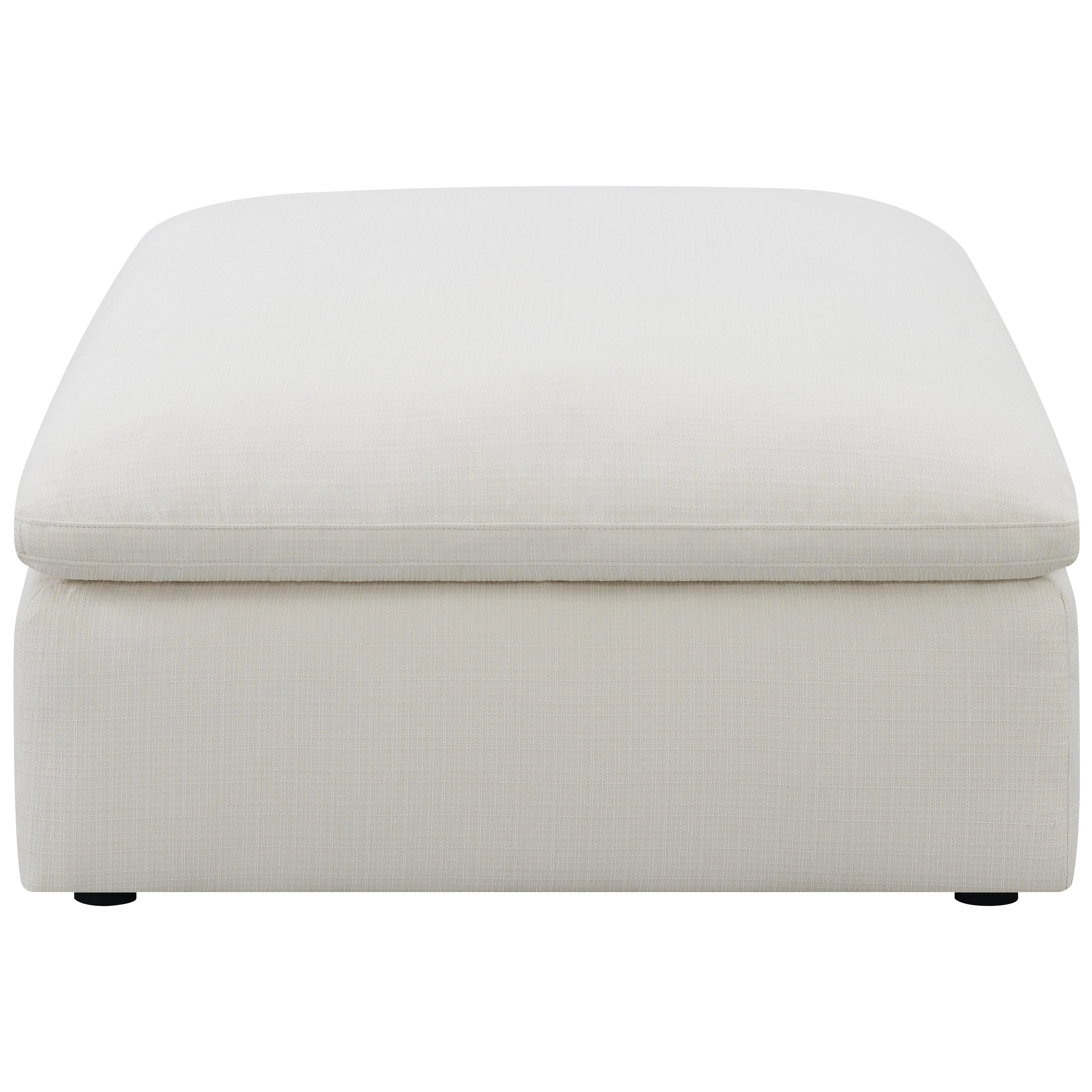 Coaster Furniture Hobson 551453 Square Upholstered Ottoman – Ivory