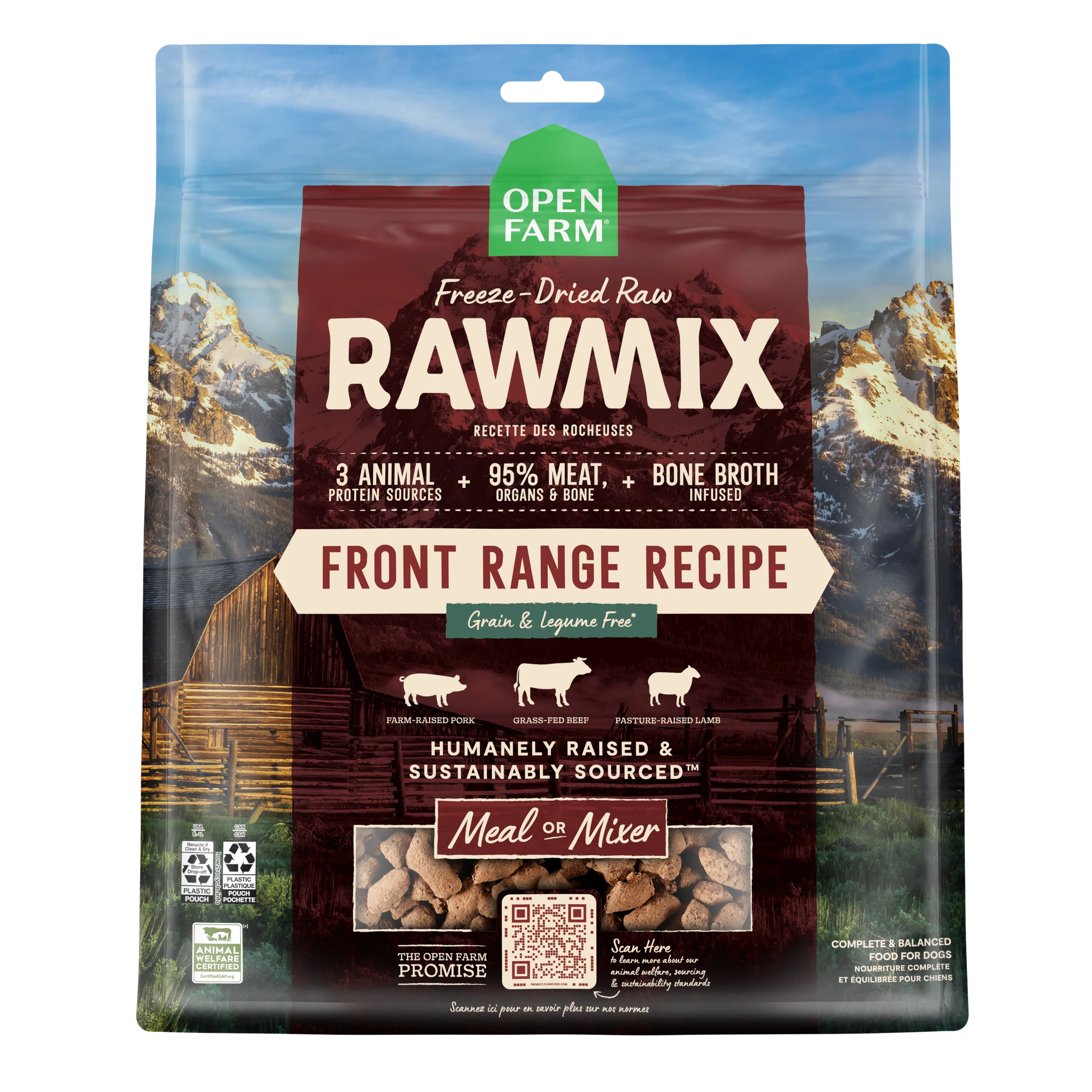 Open Farm Rawmix Front Range Freeze-Dried Raw For Dogs 13.5oz Bag