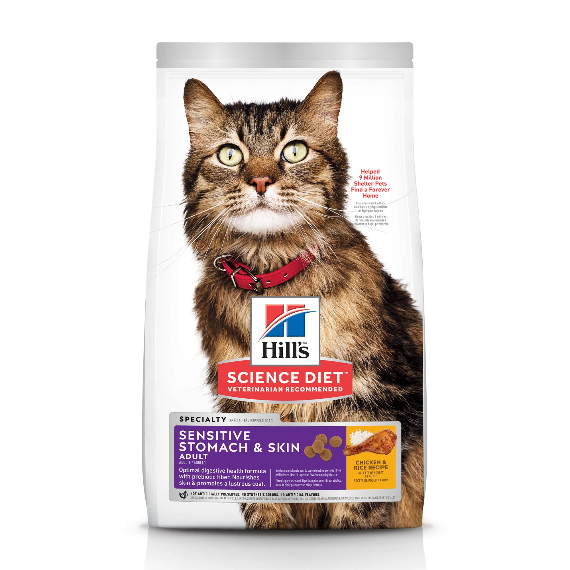 Hill s Pet Nutrition Science Diet Chicken & Rice Flavor Dry Cat Food for Adult  3.5 lb. Bag - Image 1