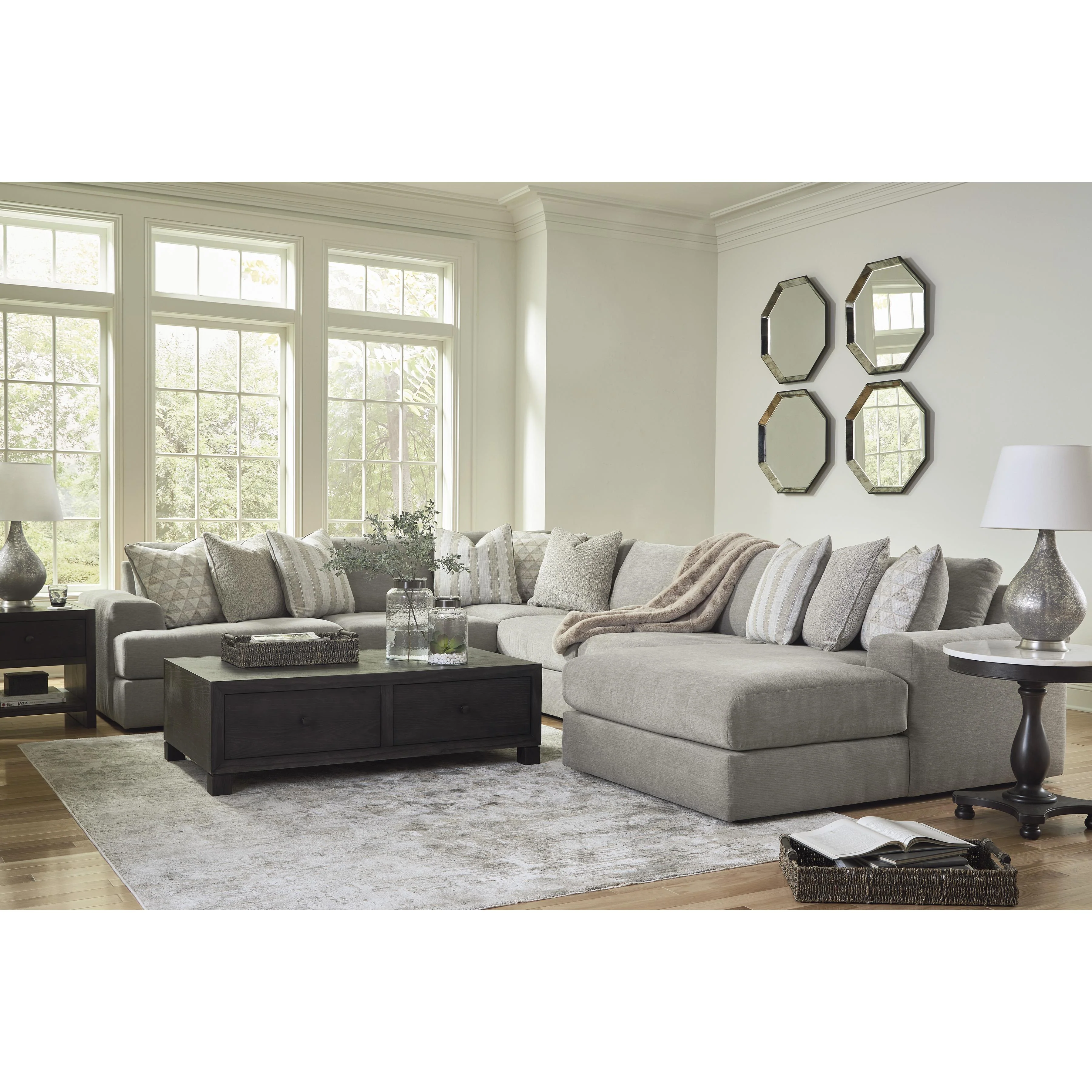 Signature Design by Ashley Avaliyah 58103S12 6 pc Sectional with Chaise - Image 3