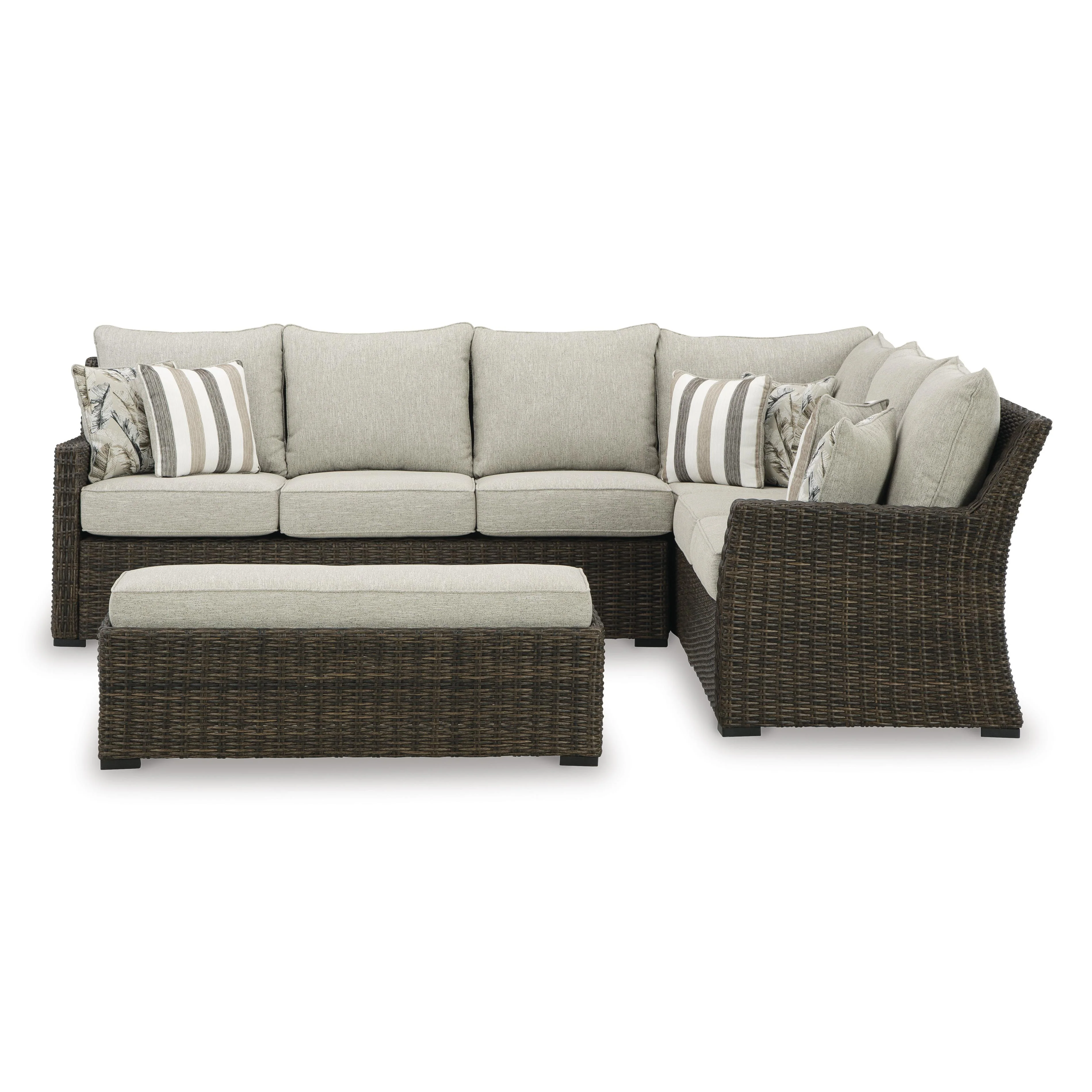 Signature Design by Ashley Brook Ranch P465-822 Sofa Sectional/Bench with Cushion - Image 2