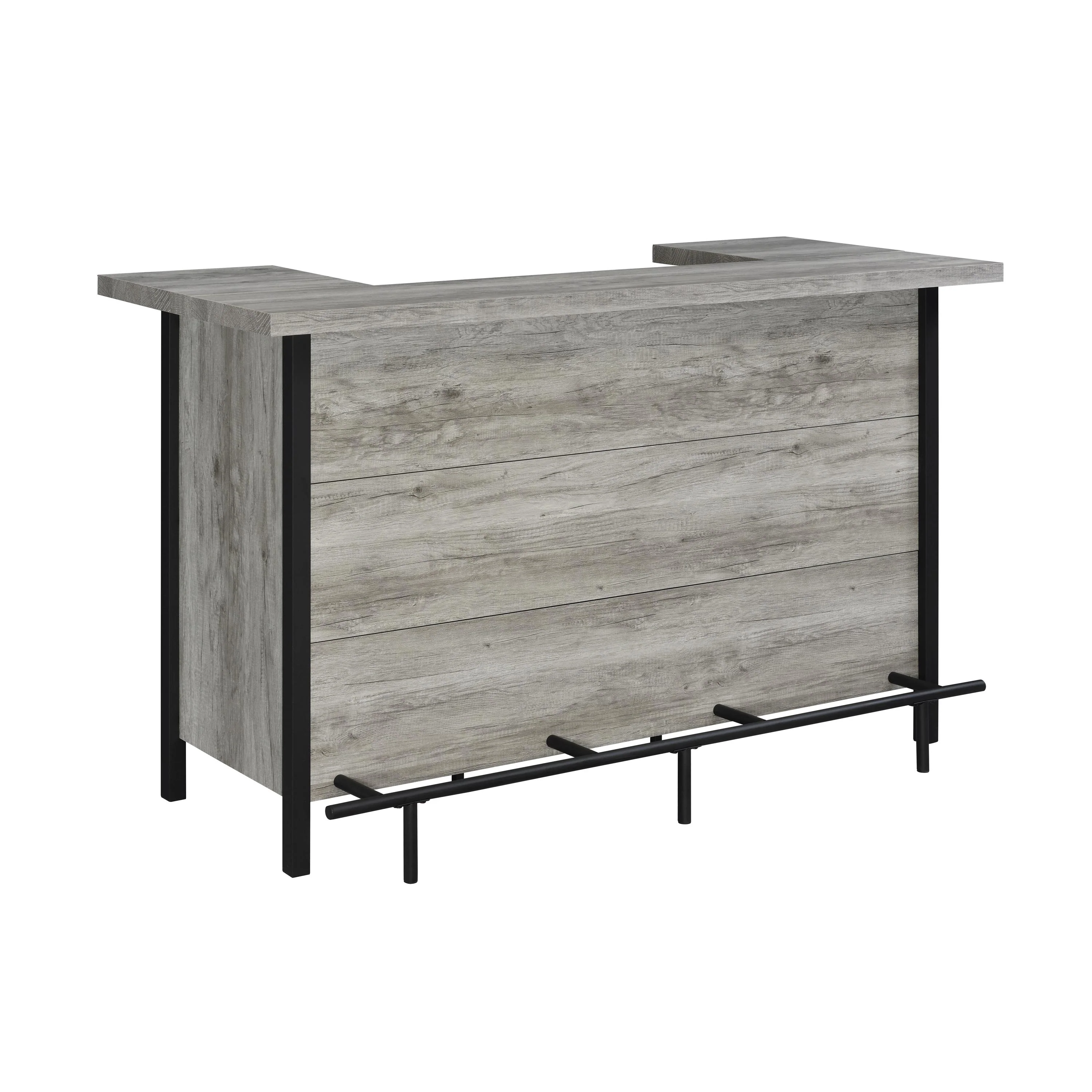 Coaster Furniture Bellemore 182105 Freestanding Home Bar Wine Cabinet - Grey Driftwood - Image 1