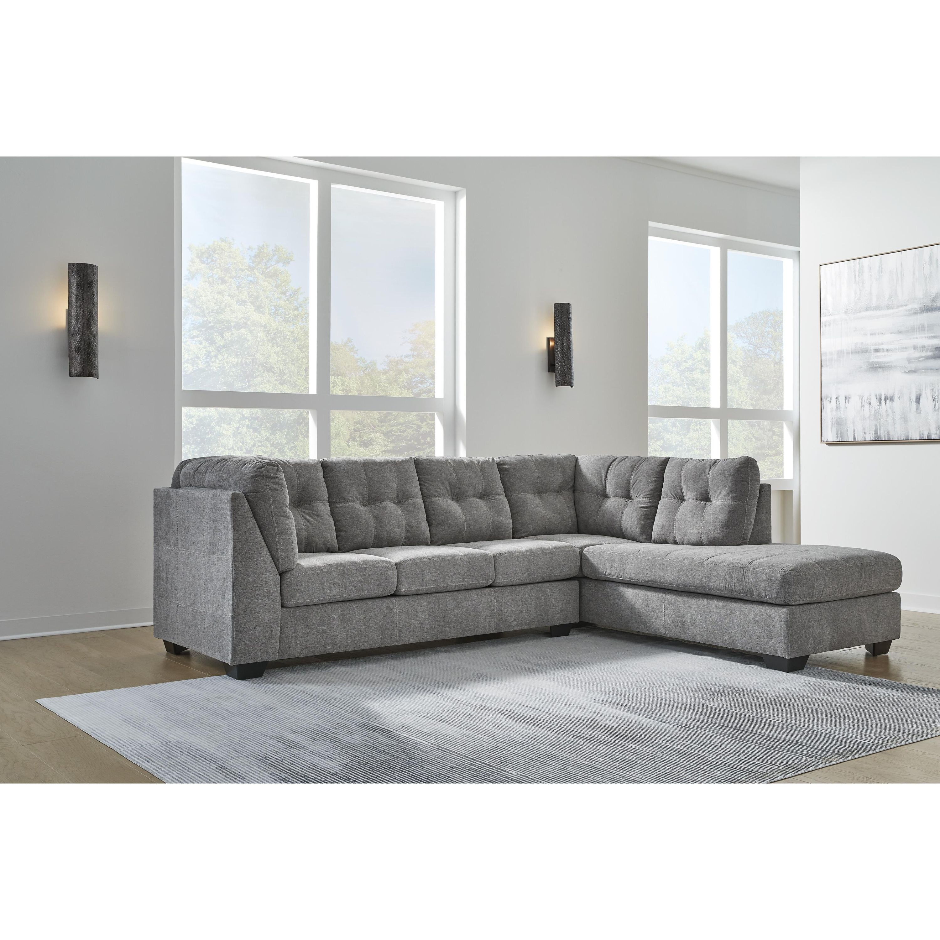 Signature Design by Ashley Marleton 55305S4 2 pc Sleeper Sectional with Chaise - Image 3