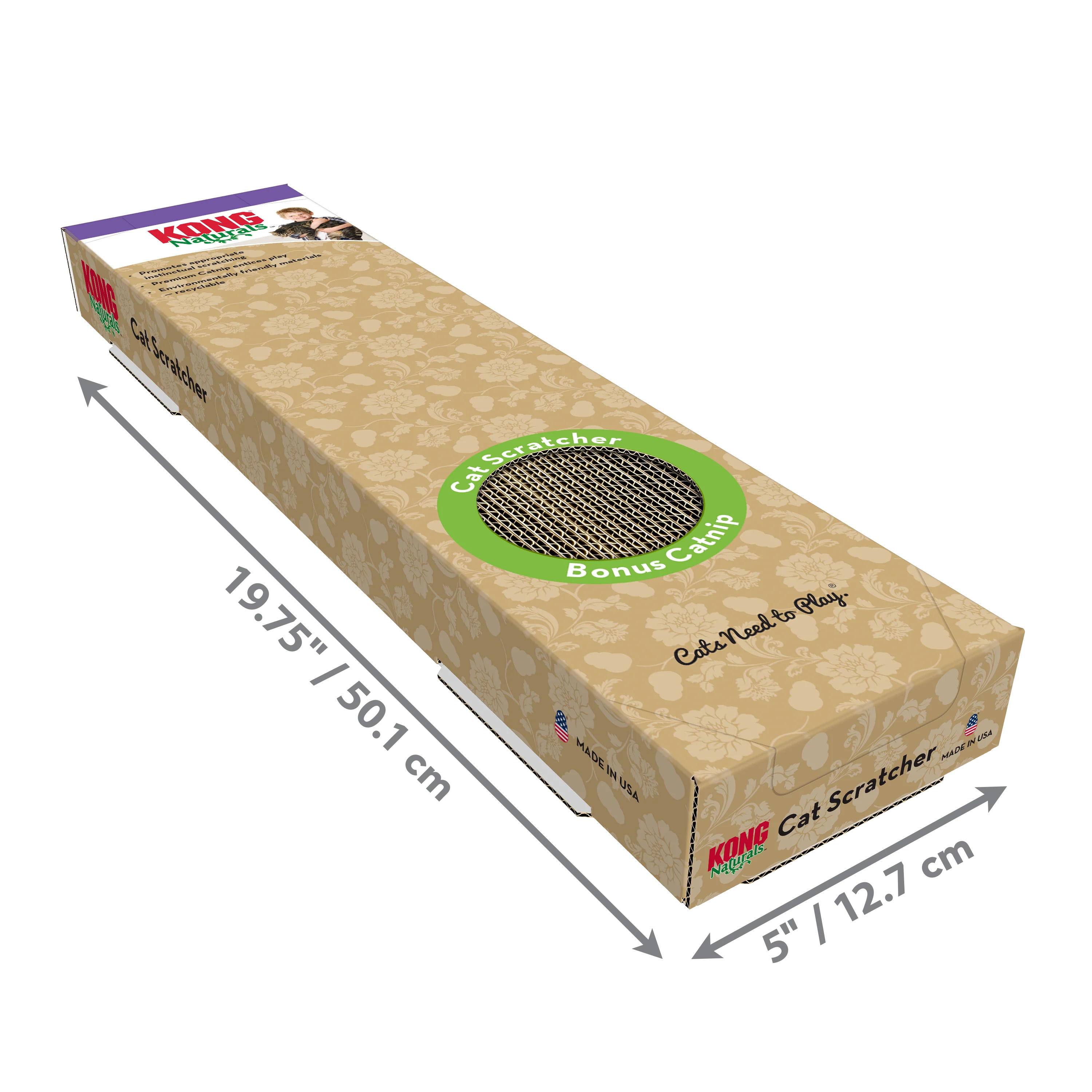 Kong Cat Accessory Naturals Scratcher Single - Image 1