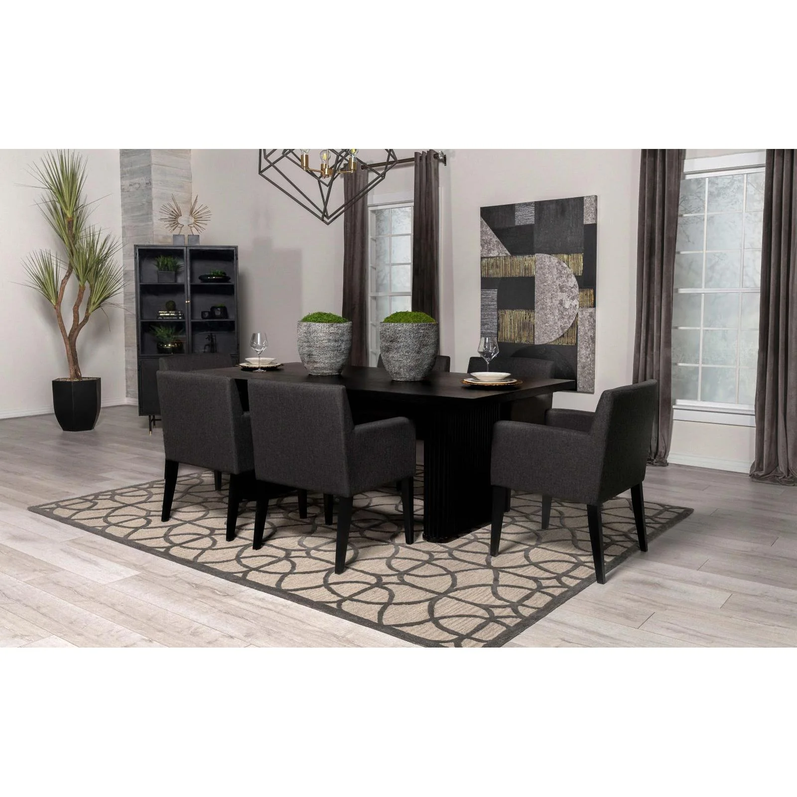 Coaster Furniture Catherine 106251 Rectangular 84-inch Wood Dining Table - Black - Image 2