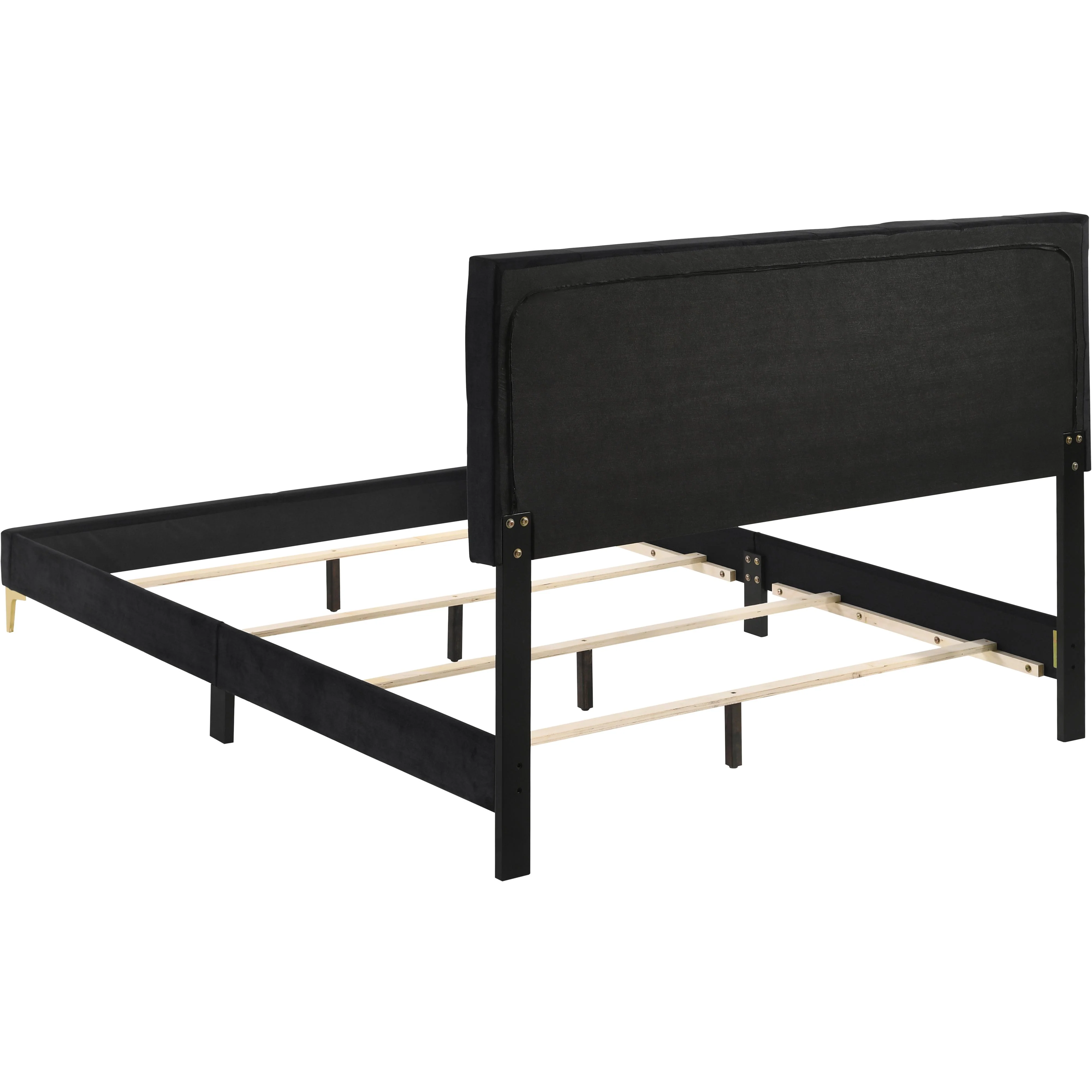 Coaster Furniture Kendall 224451KE Upholstered Eastern King Panel Bed - Black - Image 3