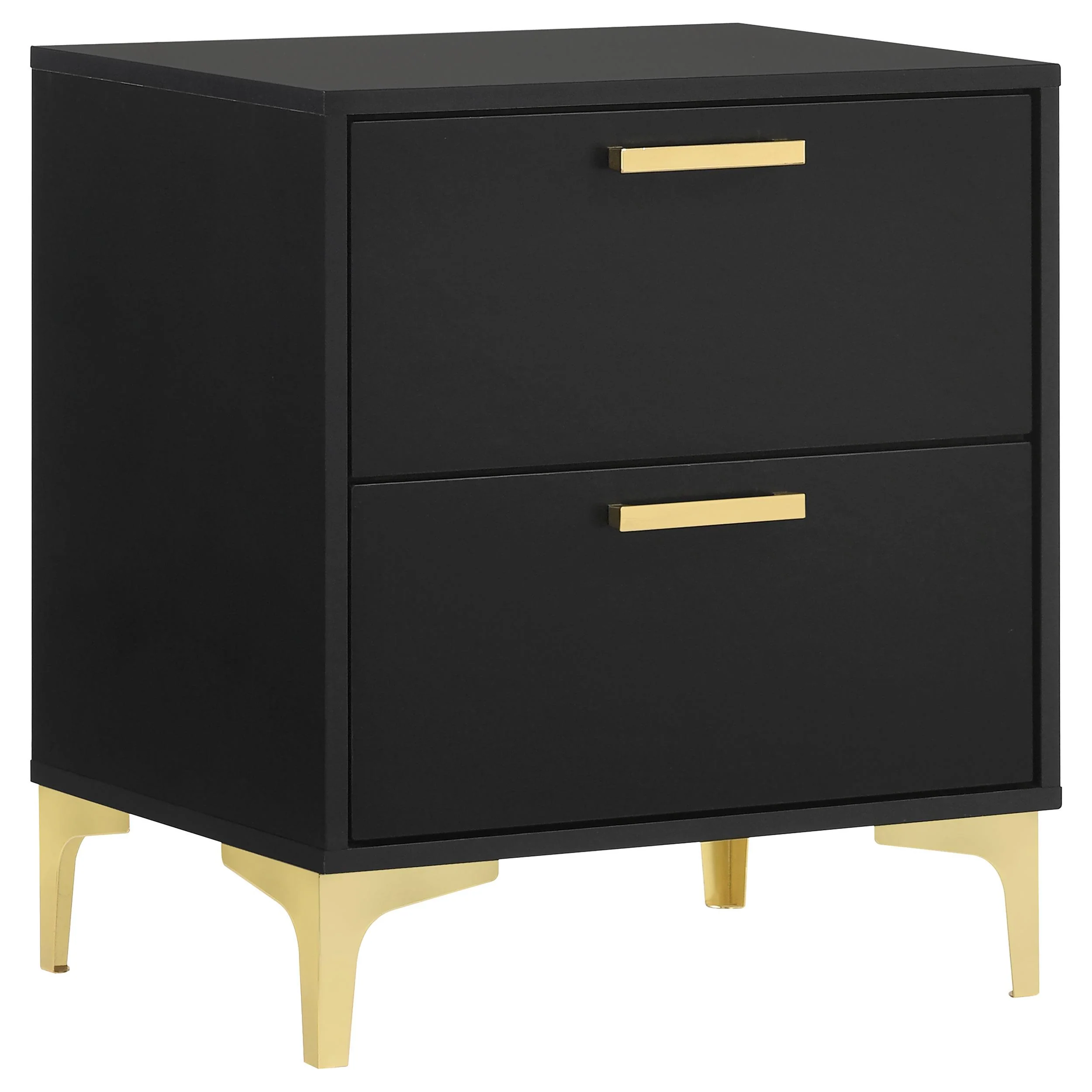 Coaster Furniture Kendall 224452 2-Drawer Nightstand - Black - Image 1