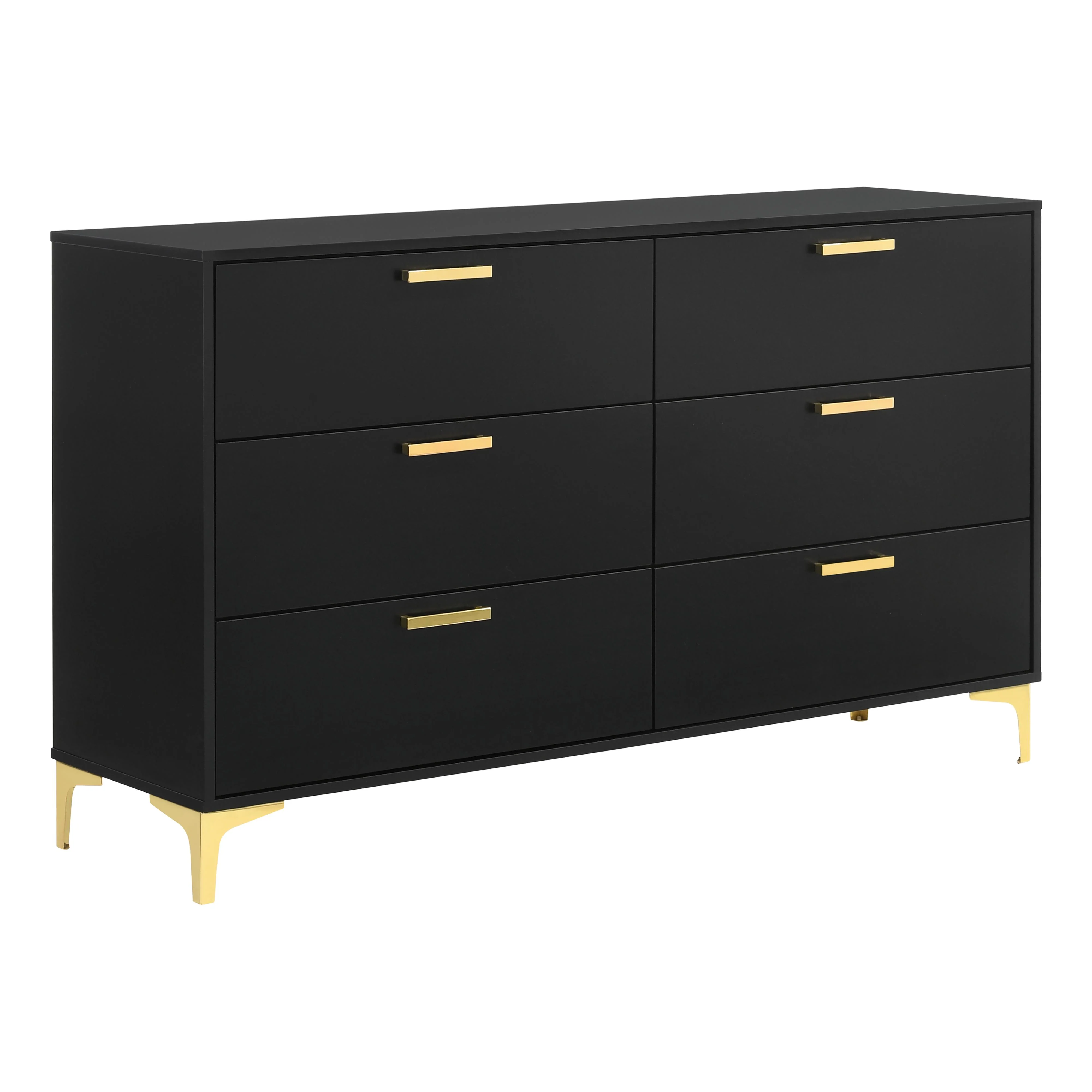Coaster Furniture Kendall 224453 6-Drawer Dresser - Black - Image 1