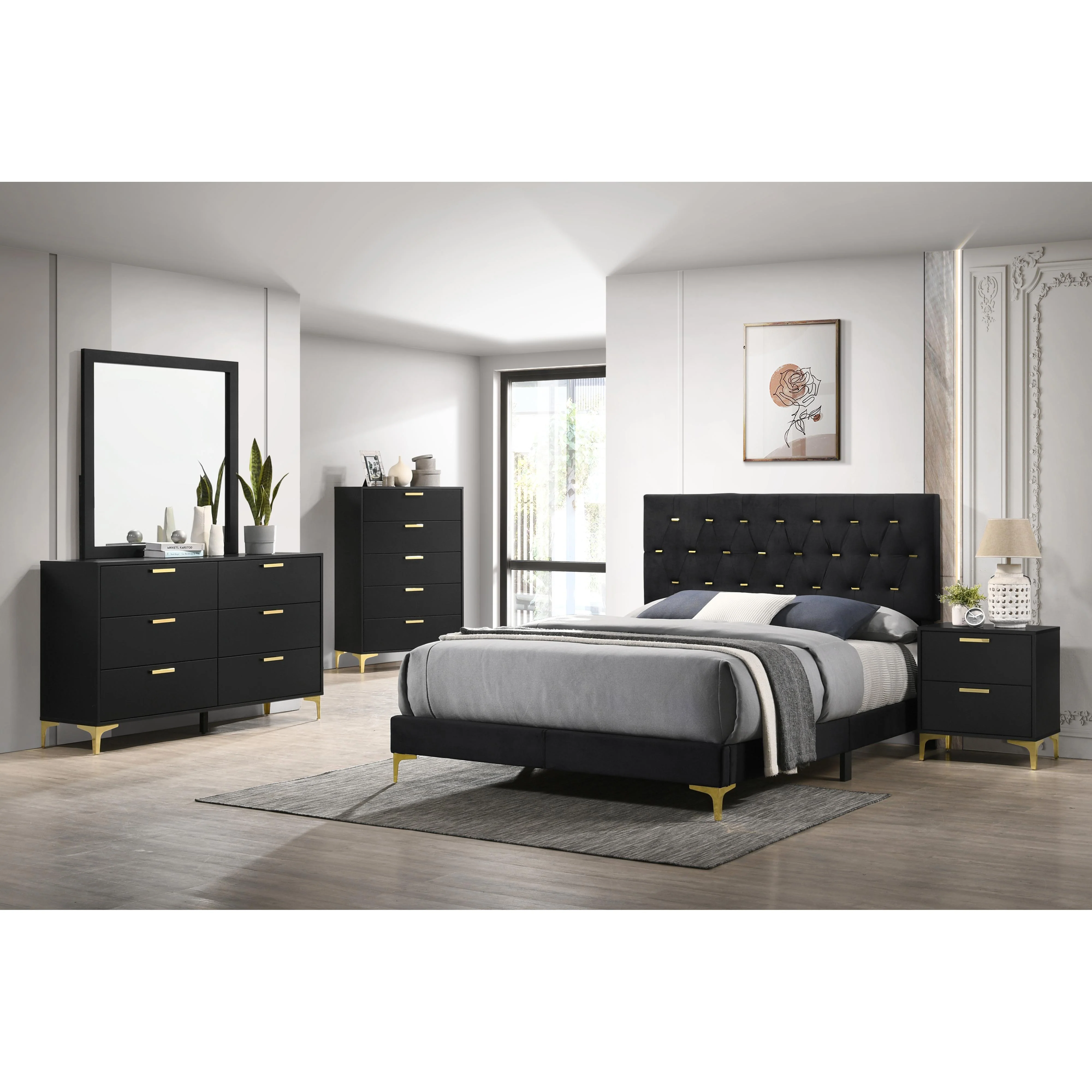 Coaster Furniture Kendall 224453 6-Drawer Dresser - Black - Image 2