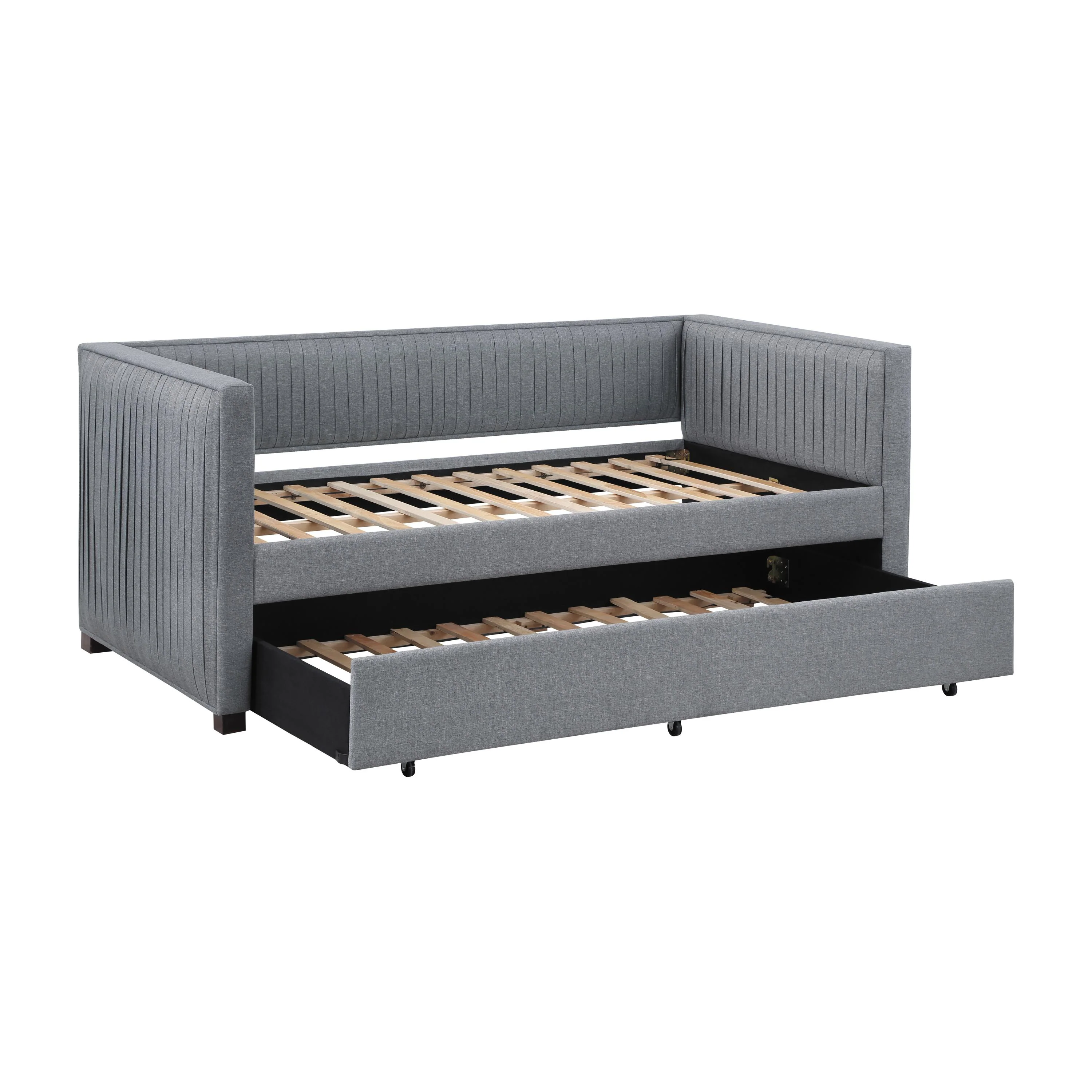 Coaster Furniture Brodie 300554 Upholstered Twin Daybed with Trundle - Grey - Image 3