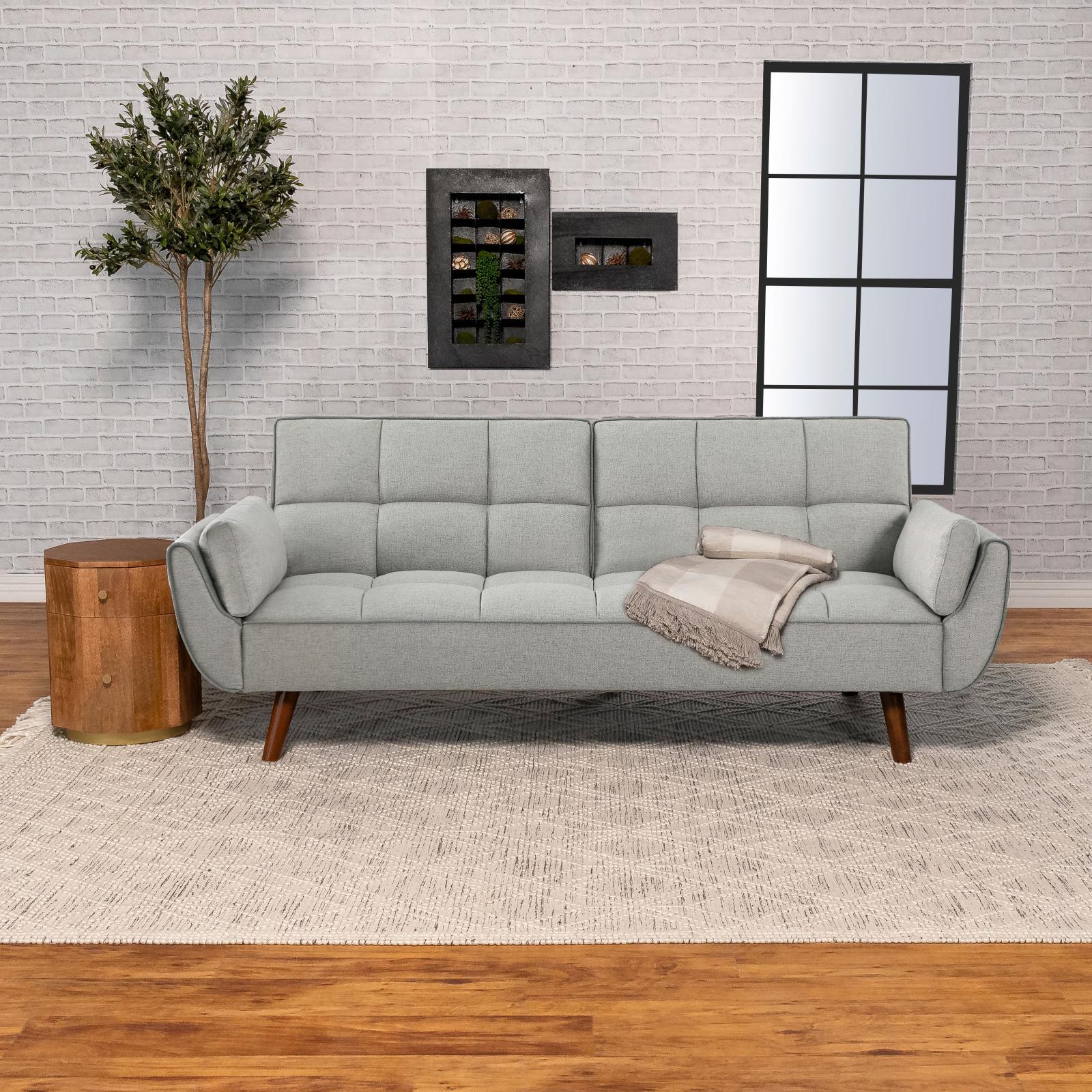 360096 Coaster Furniture Caufield  Upholstered Tufted Convertible Sofa Bed - Grey - Image 2