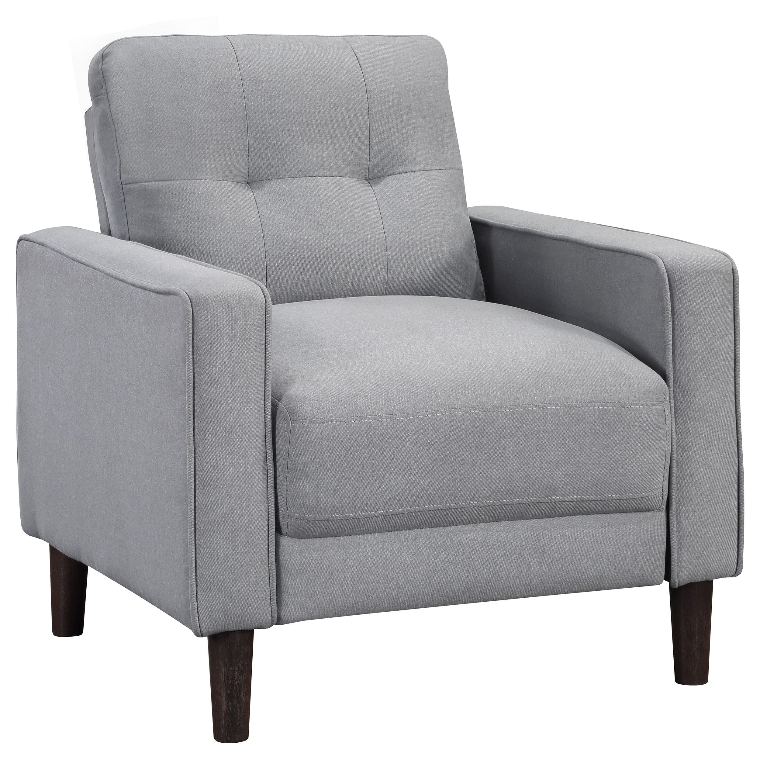 Coaster Furniture Bowen 506783 Upholstered Track Arm Tufted Accent Chair – Grey