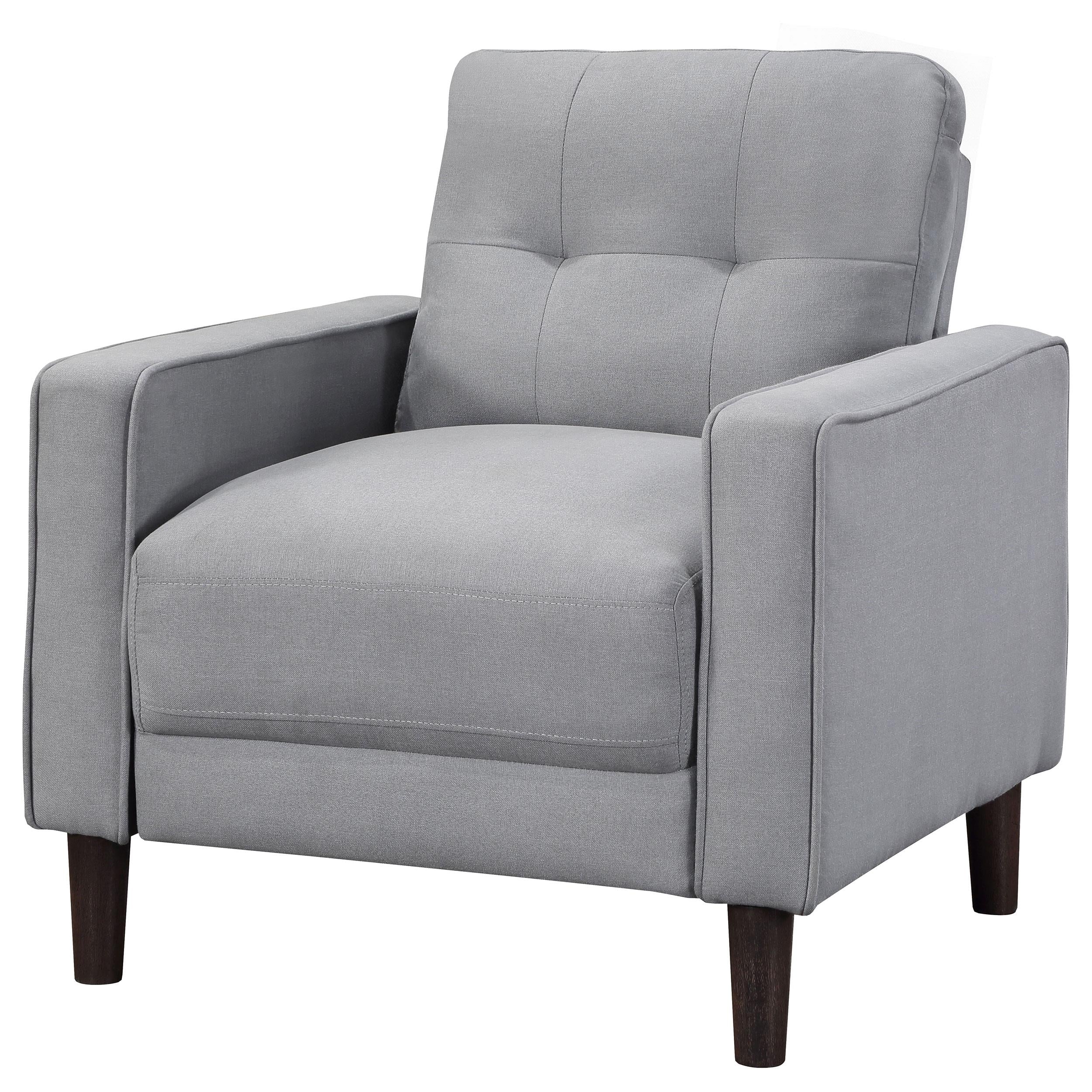 Coaster Furniture Bowen 506783 Upholstered Track Arm Tufted Accent Chair - Grey - Image 3