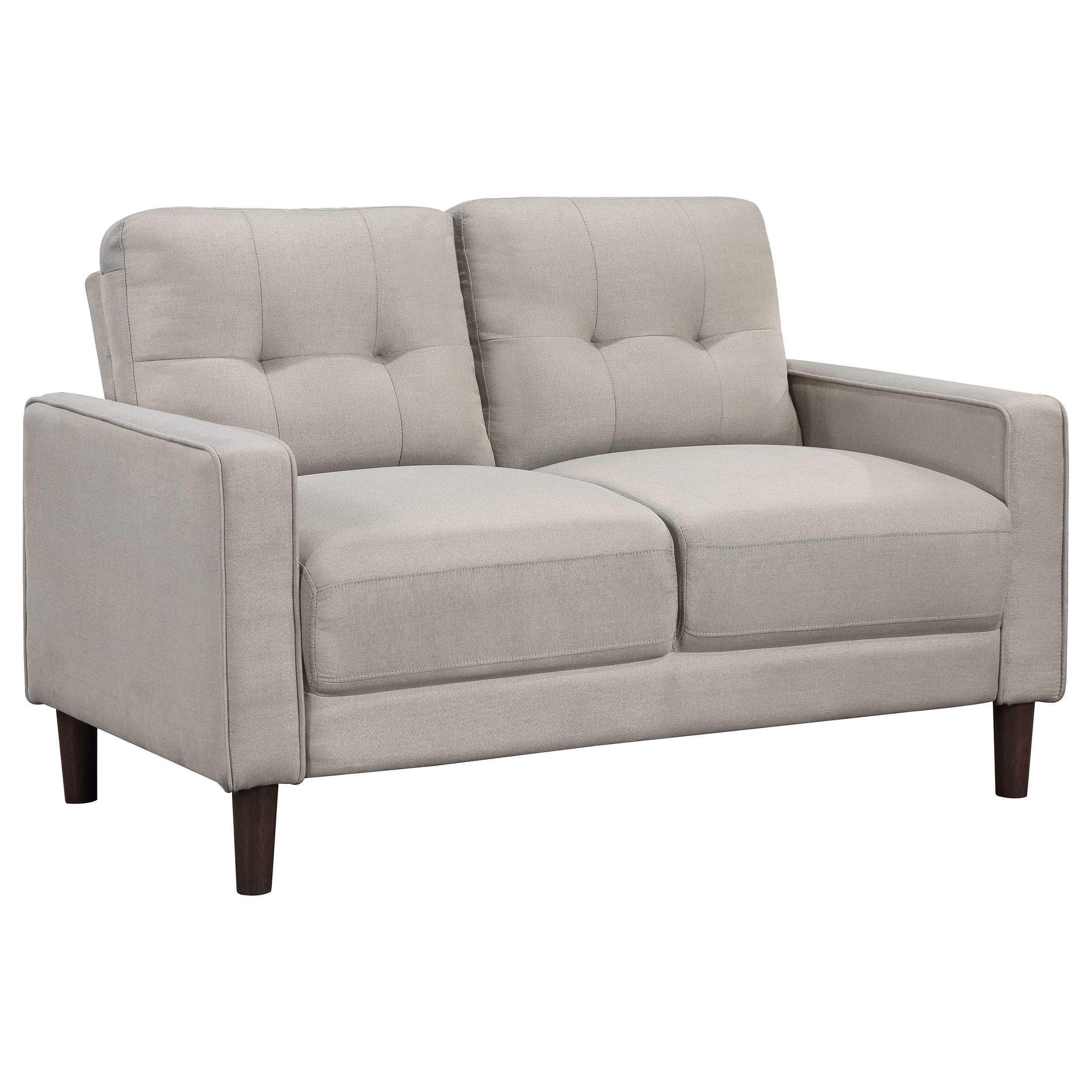 Coaster Furniture Bowen 506786 Upholstered Track Arm Tufted Loveseat - Beige - Image 1