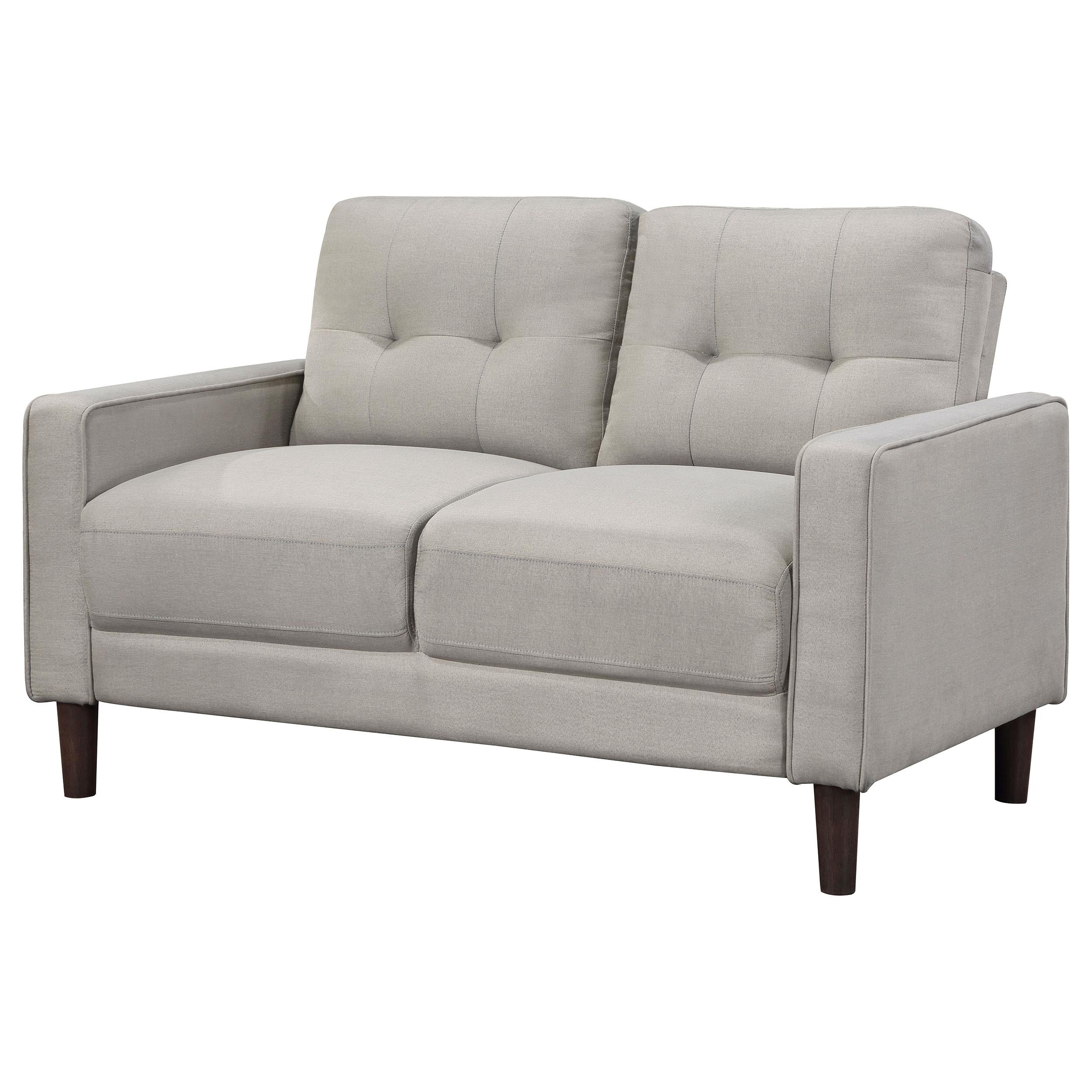 Coaster Furniture Bowen 506786 Upholstered Track Arm Tufted Loveseat - Beige - Image 3