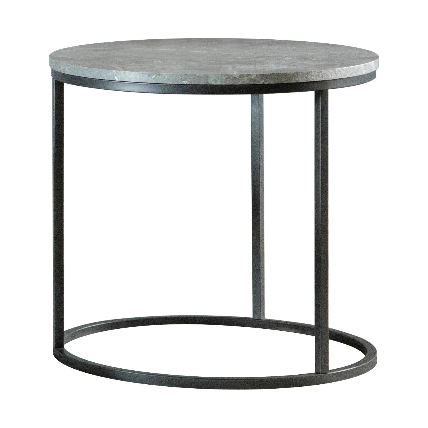 Coaster Furniture Lainey 736027 Round Faux Marble Side End Table - Grey - Image 1