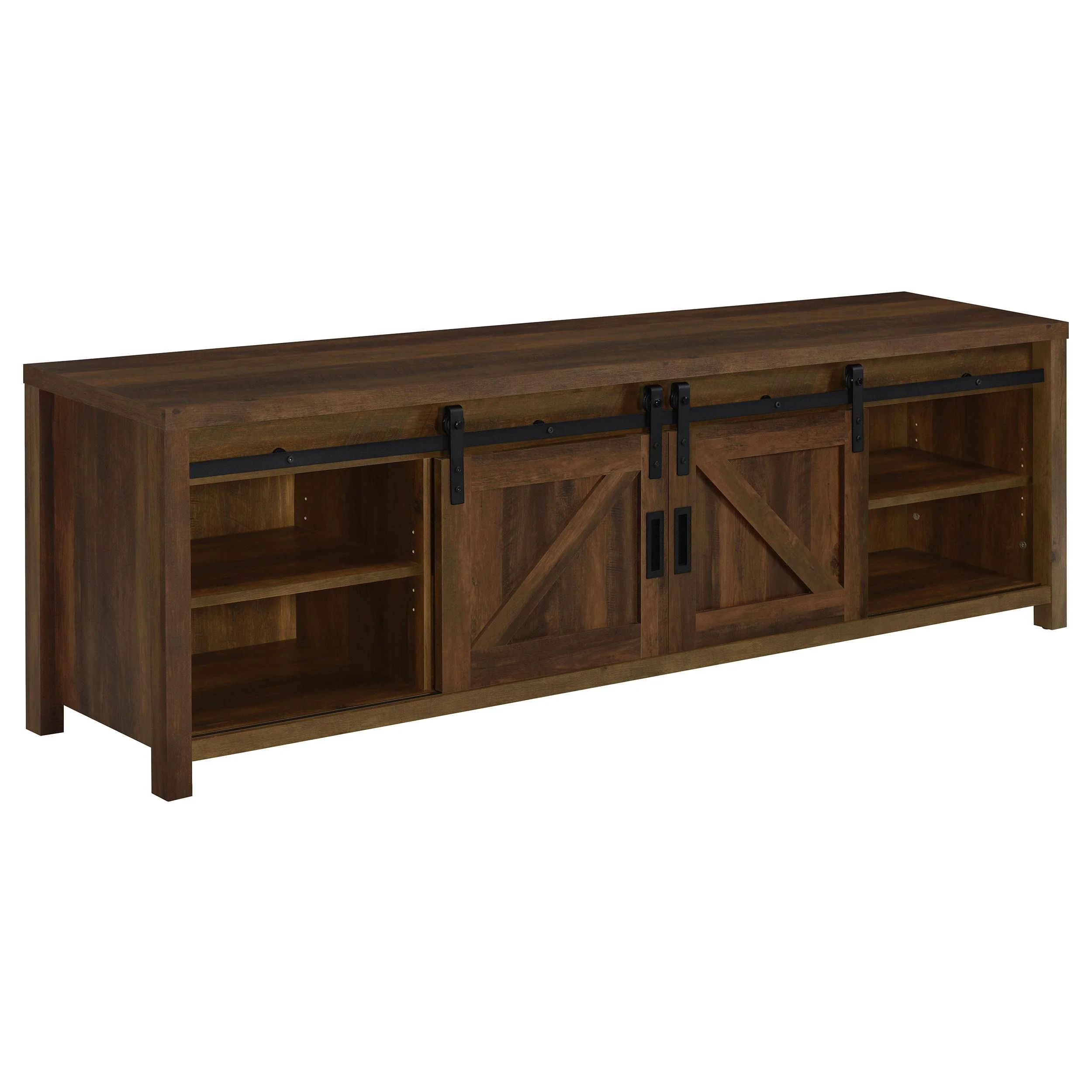 Coaster Furniture Madra 736273 2-door Engineered Wood 79" TV Stand - Dark Pine - Image 3