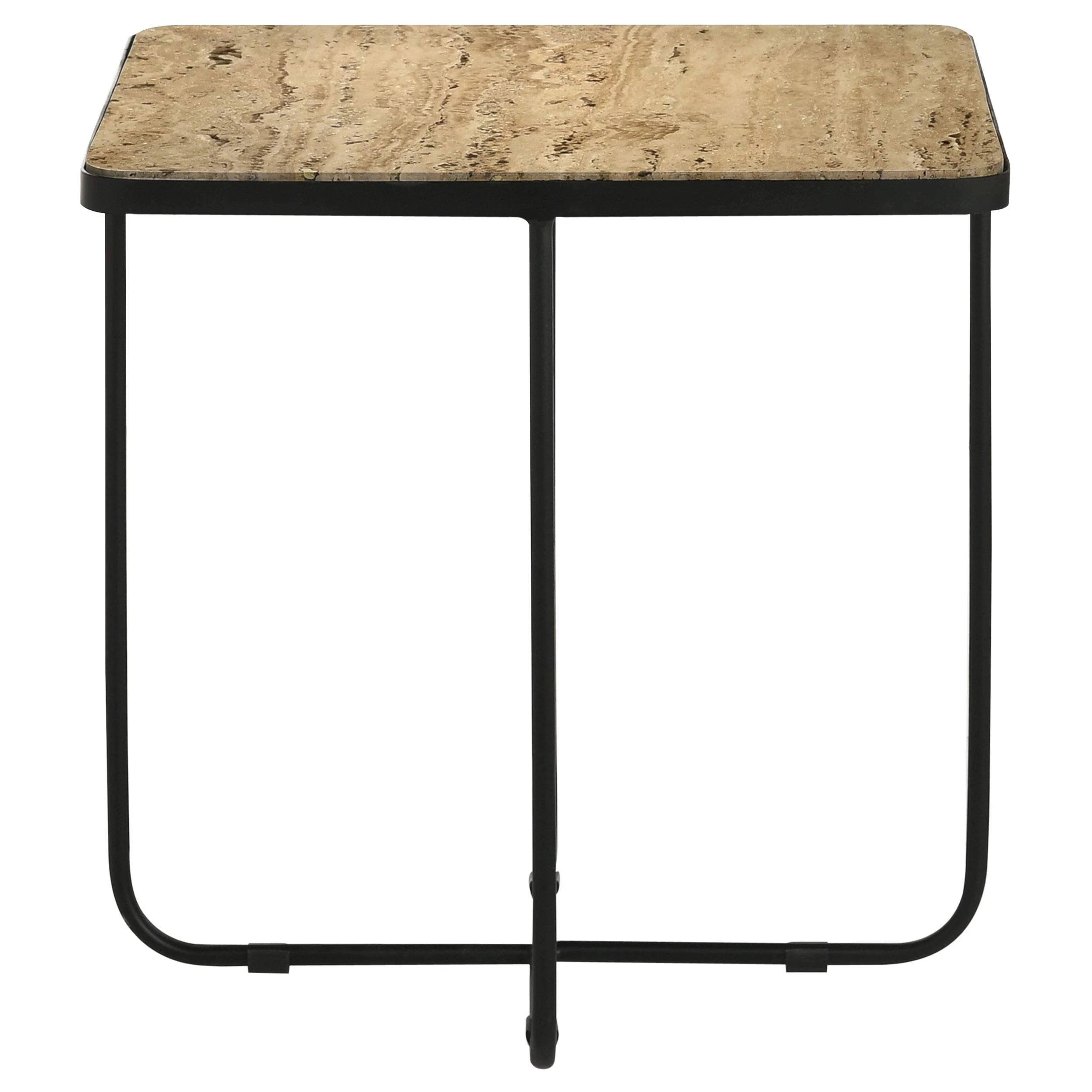Coaster Furniture Elyna 935855 Square Stone Top Accent Side Table - Beige - Image 3