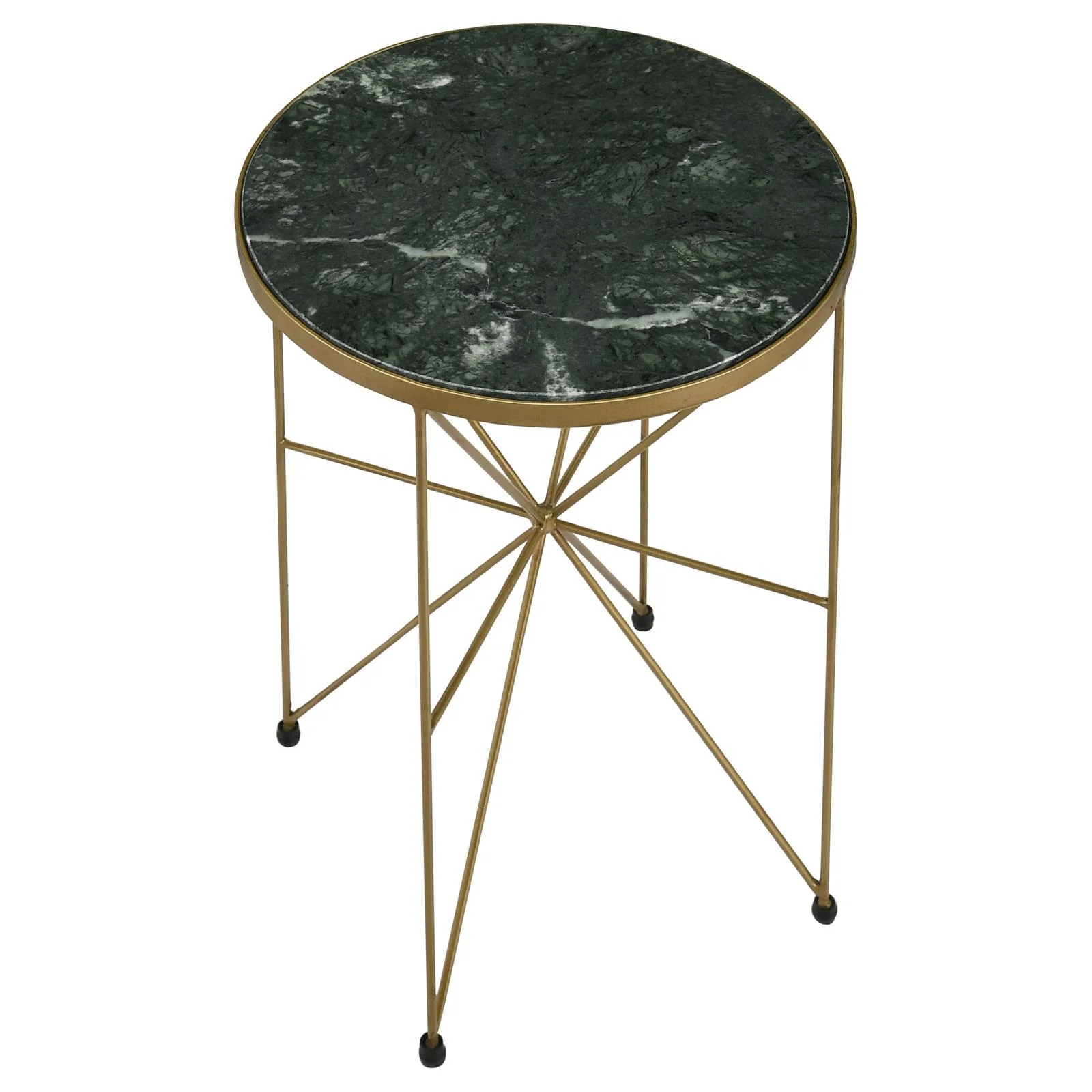 Coaster Furniture Eliska 936061 Round Green Marble Top Accent Side Table - Antique Gold - Image 3
