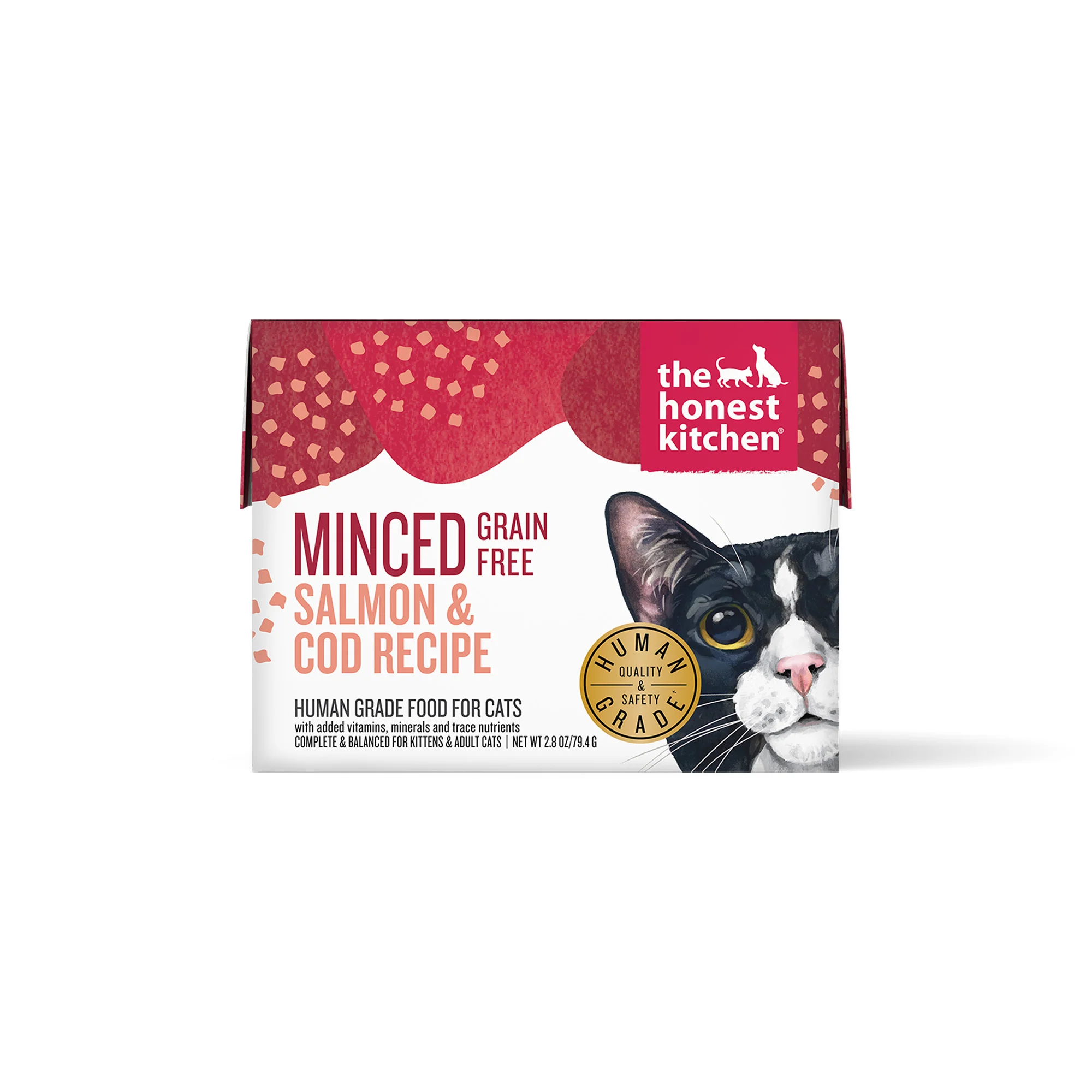 The Honest Kitchen Grain Free Minced Salmon & Cod in Fish Broth Gravy Wet Cat Food, 2.8oz - Image 1