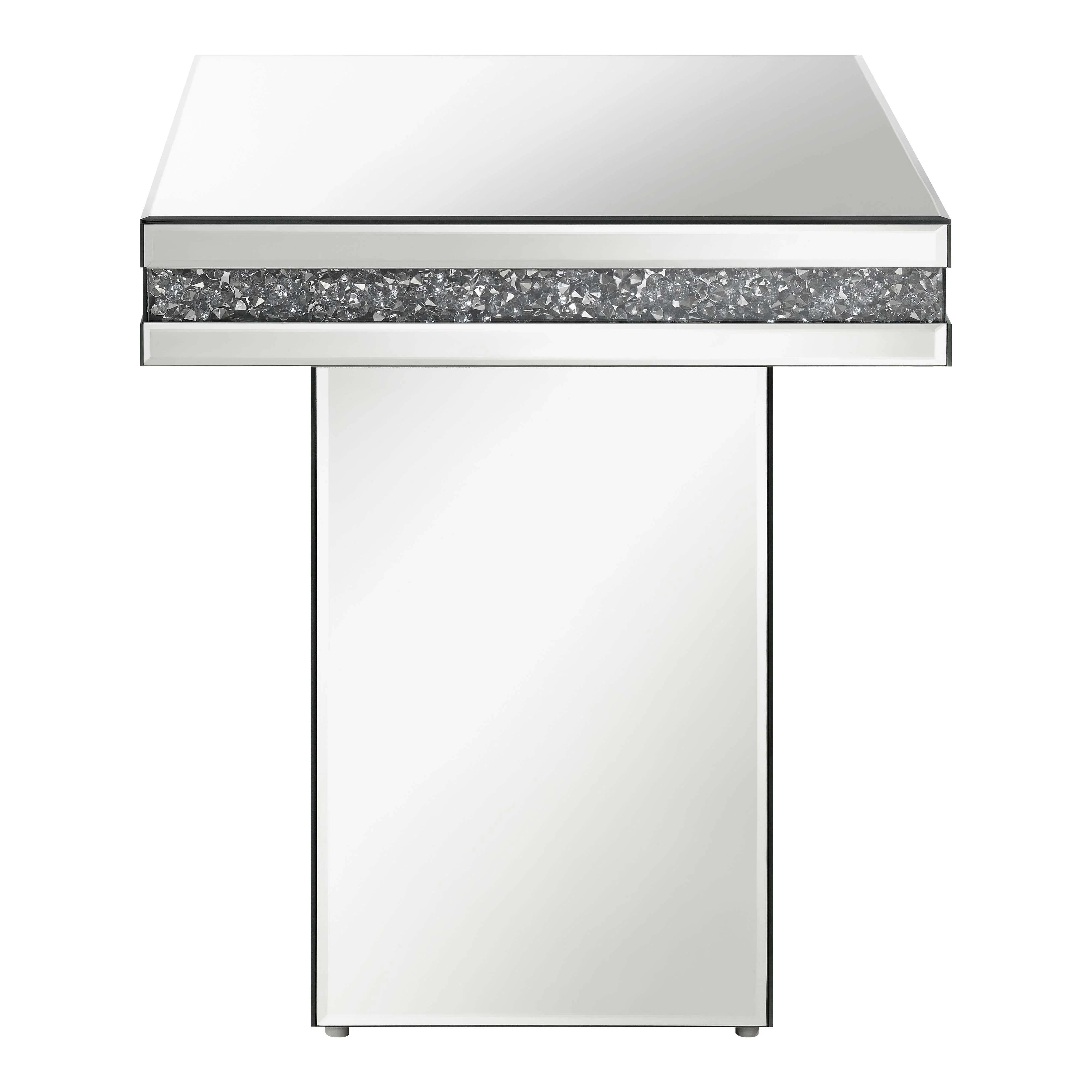 Coaster Furniture Elora 936137 Square Mirrored Accent Side Table - Silver - Image 2