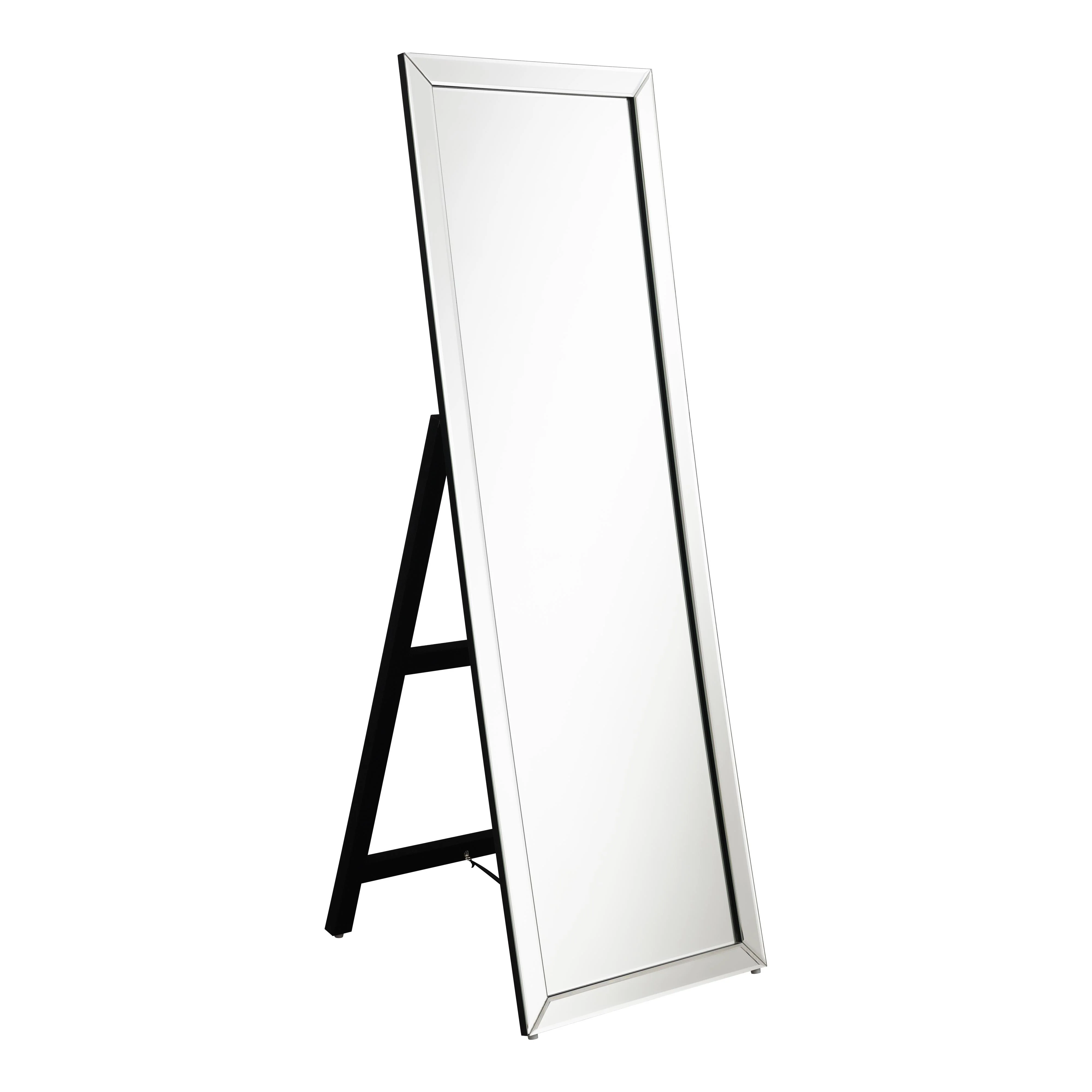 Coaster Furniture Soline 961633 22 x 61 Inch Framed Standing Floor Mirror - Silver - Image 1
