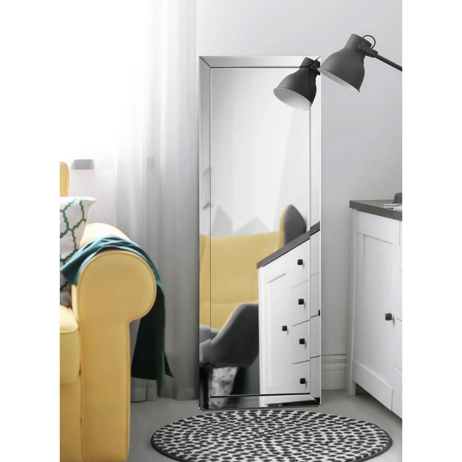 Coaster Furniture Soline 961633 22 x 61 Inch Framed Standing Floor Mirror - Silver - Image 2
