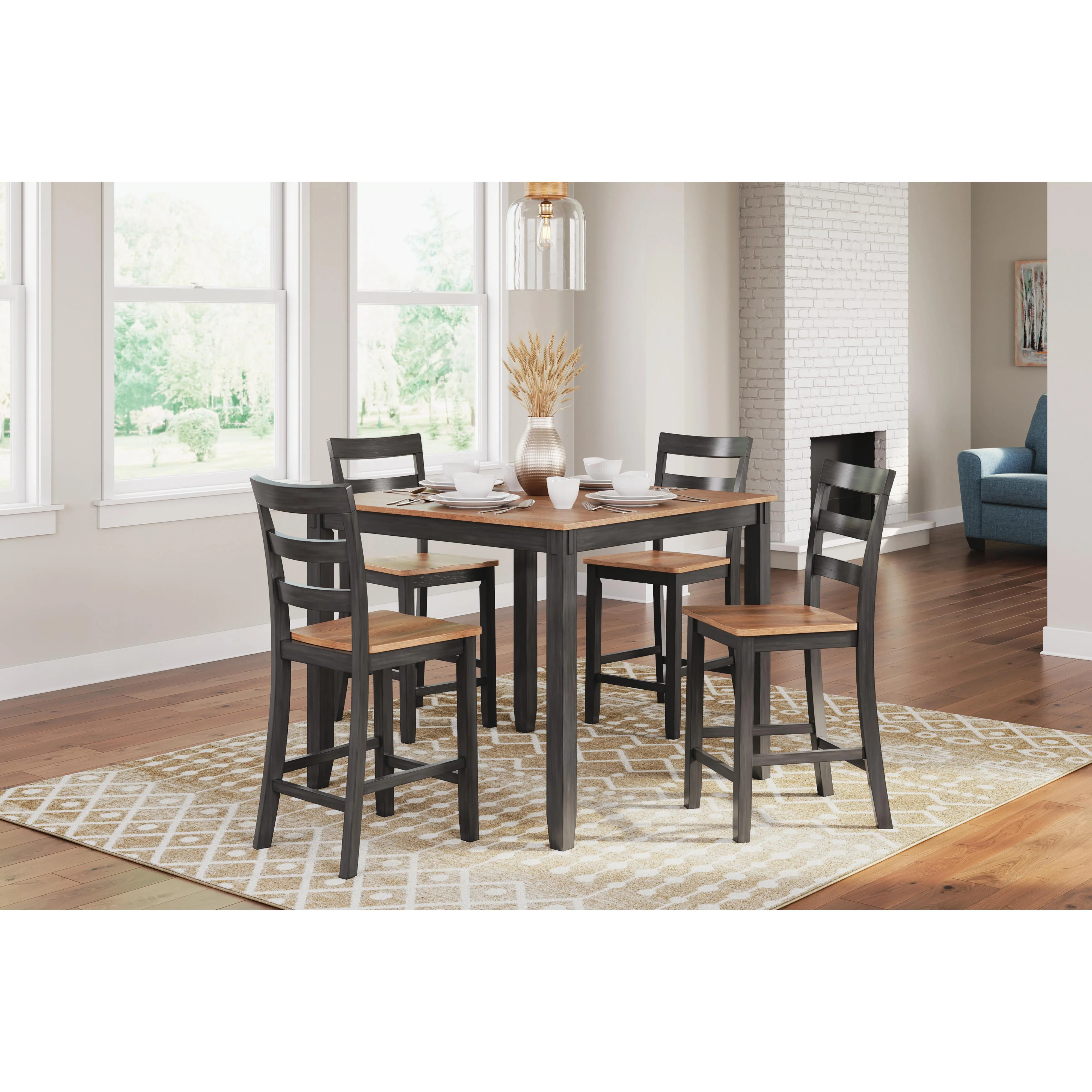 Signature Design by Ashley Gesthaven D396-223 Dining Room Counter Table Set - Image 3