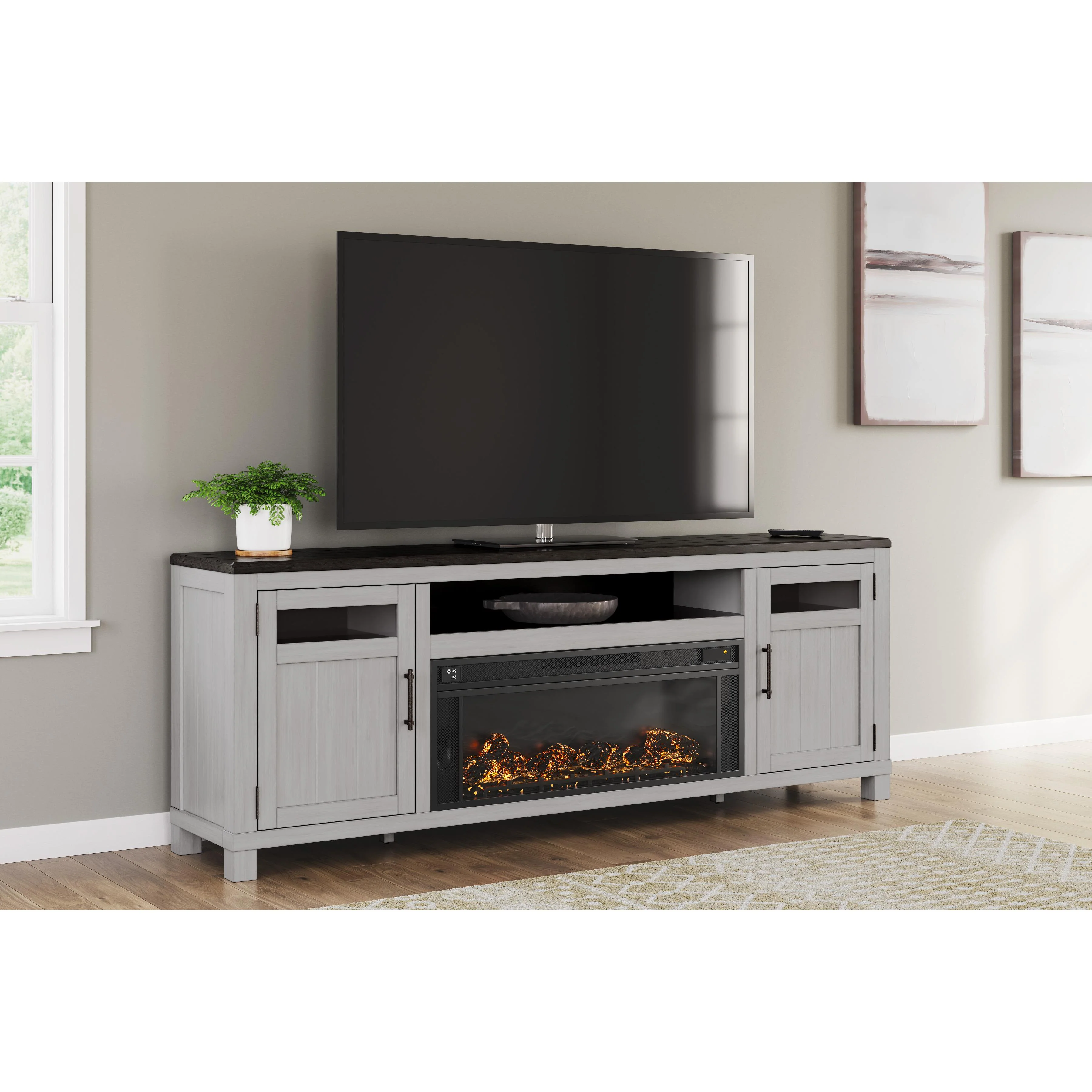 Signature Design by Ashley Darborn W796W1 88" TV Stand with Electric Fireplace - Image 3