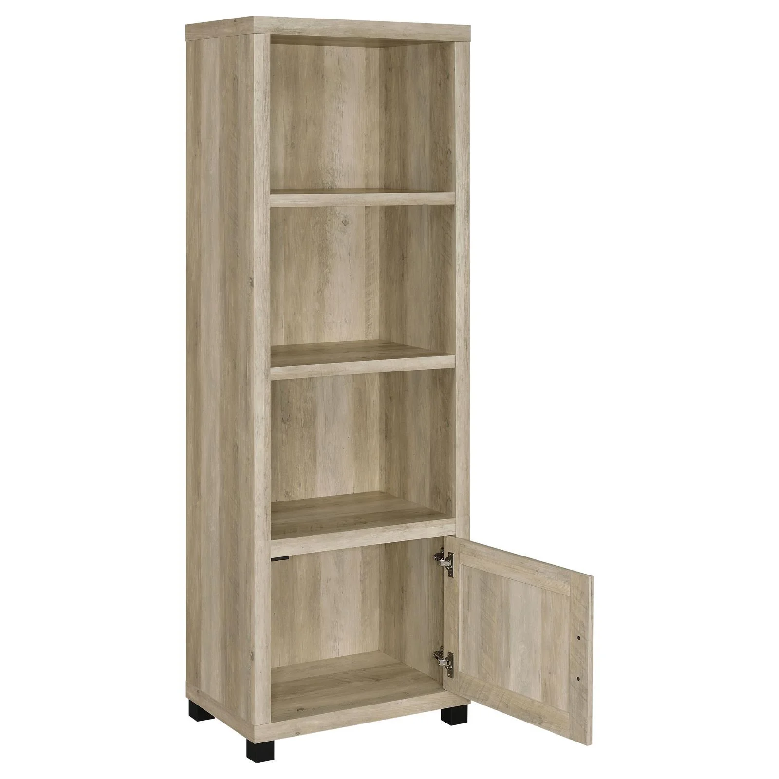 Coaster Furniture Sachin 707746 3-shelf Engineered Wood Media Tower - Distressed Pine - Image 3