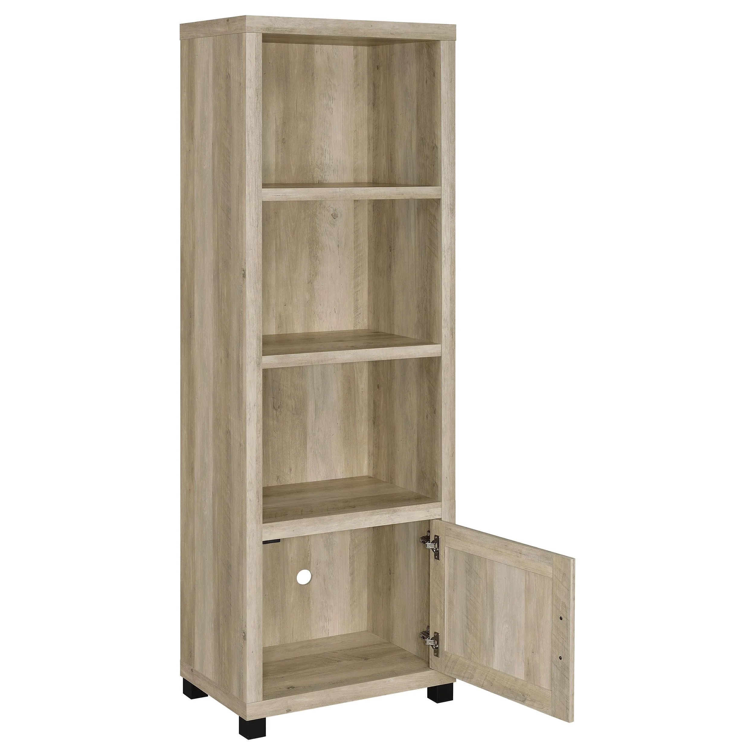 Coaster Furniture Sachin 736283-SET 3-piece Entertainment Center with 79" TV Stand - Antique Pine - Image 3