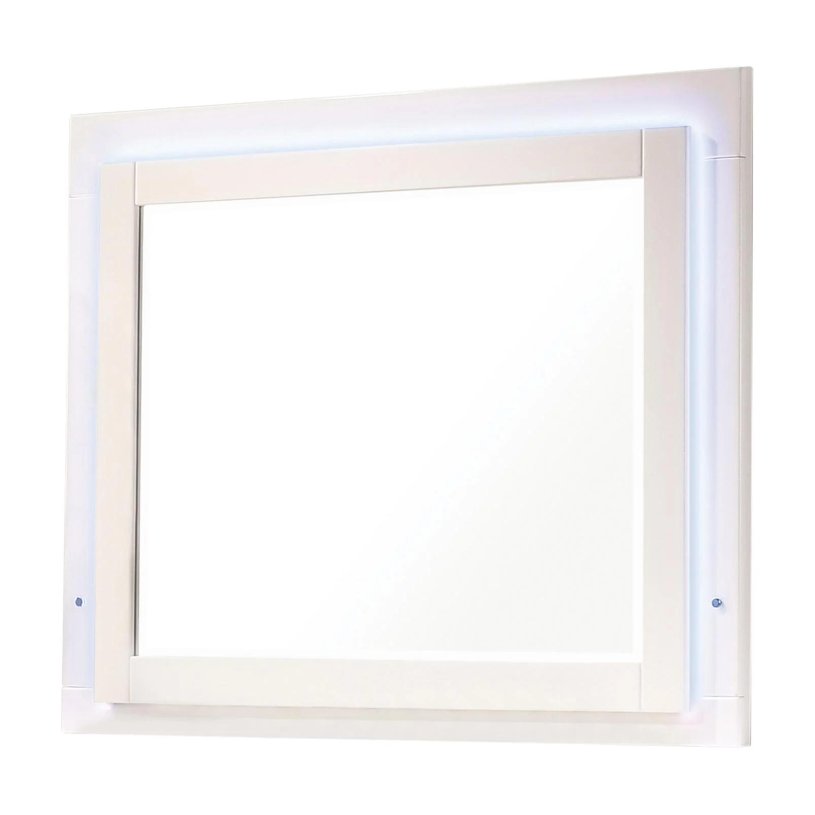 Coaster Furniture Felicity 203504LED Wood LED Dresser Mirror – White High Gloss