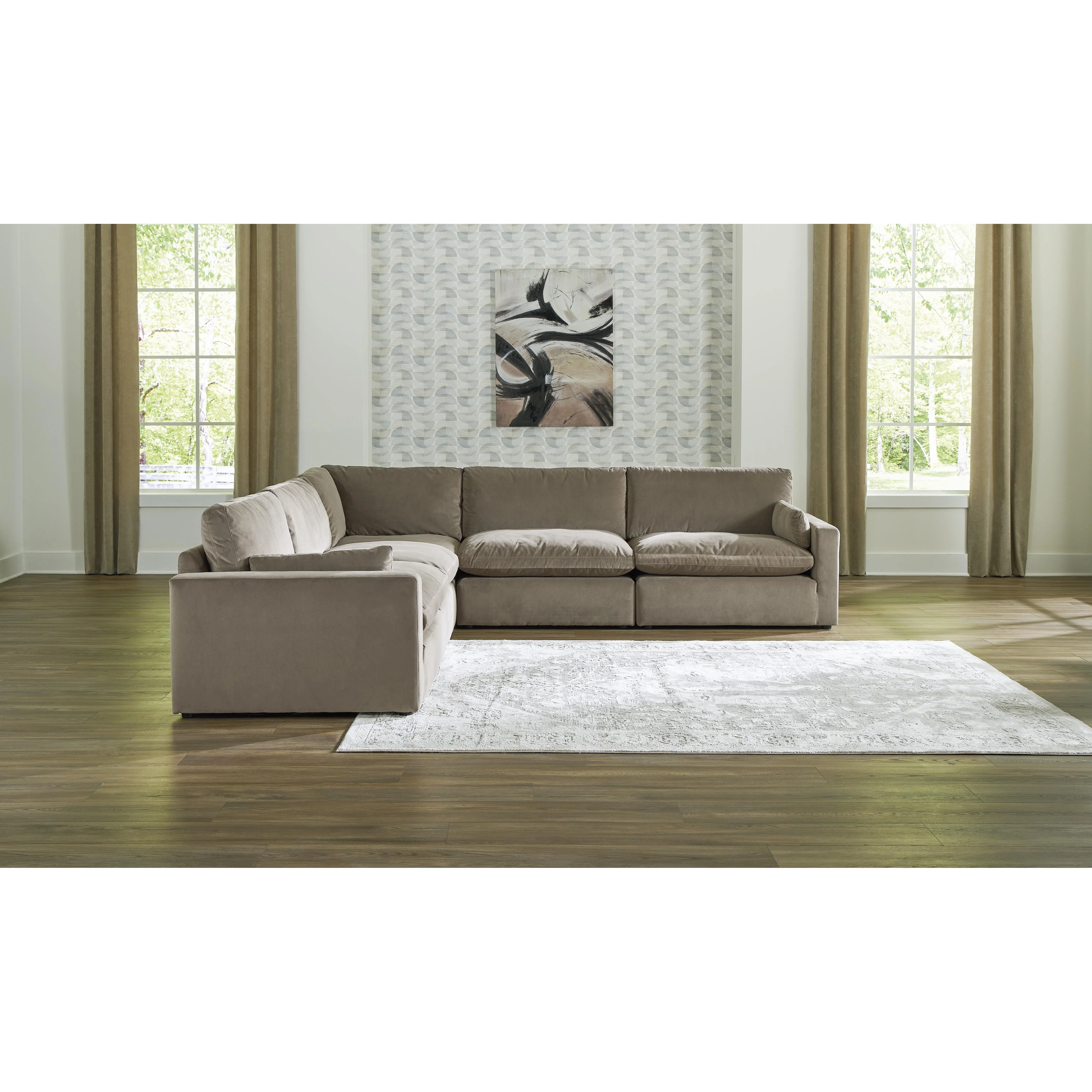 Signature Design by Ashley Sophie Fabric 5 pc Sectional 1570665/1570646/1570646/1570677/1570664 (Copy) - Image 1